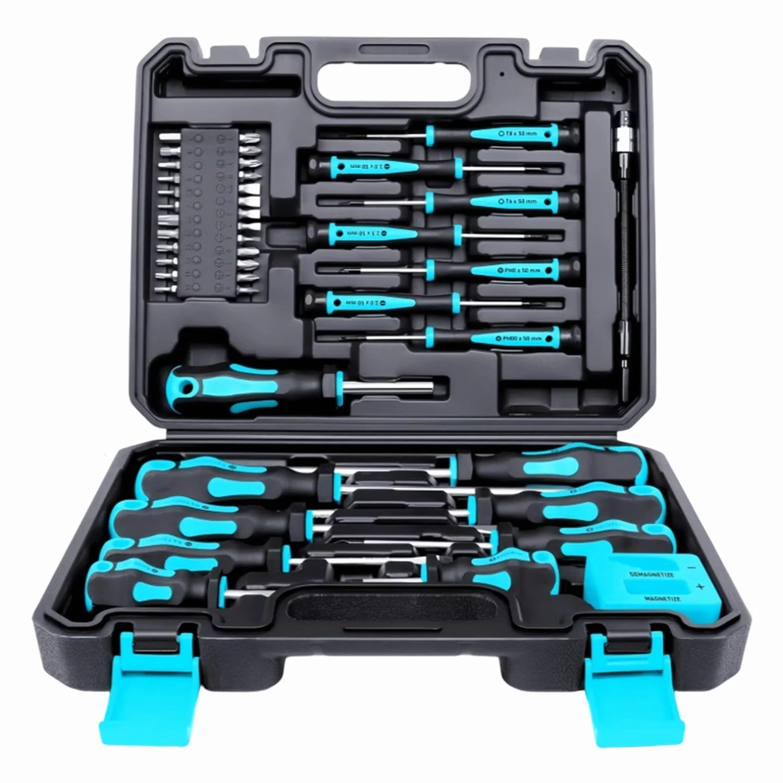 Kit de destornilladores Con Puntas Phillips Y Planas Para Reparación | Kit De 43 Piezas Con Punta Hexagonal para portátil ordenador gafas teléfono reloj TV coche hombre mujer
