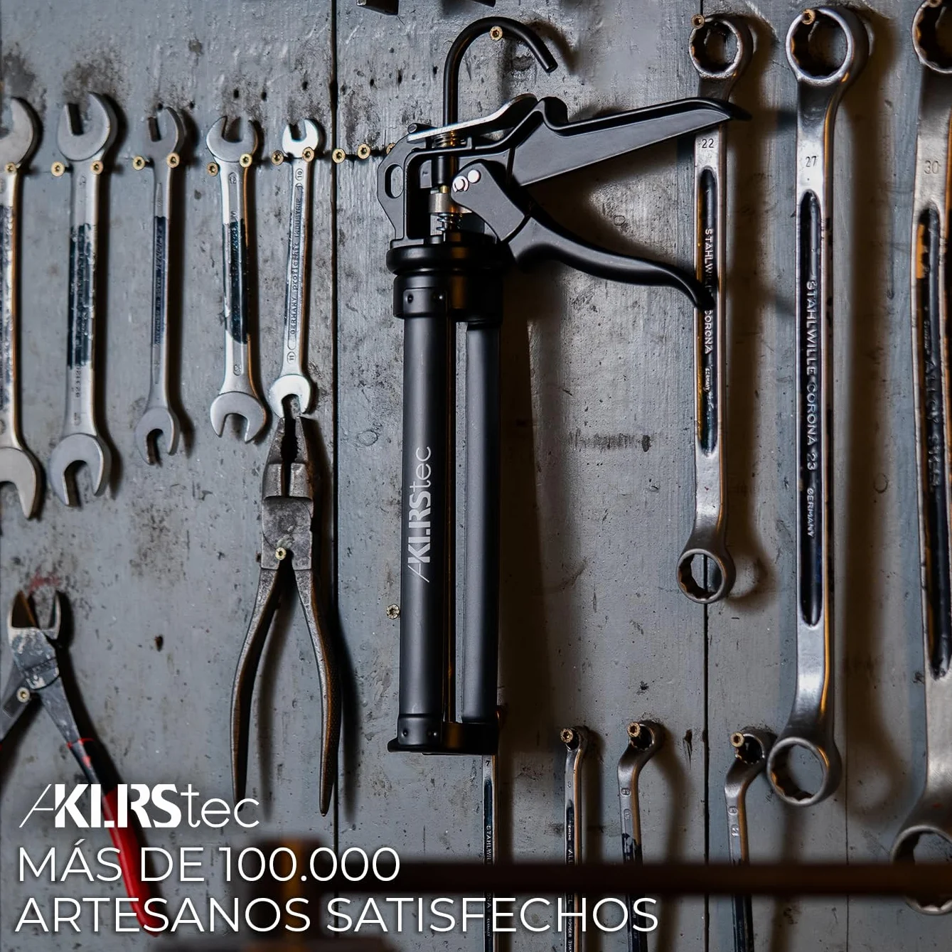 KLRStec Pistola Profesional para Cartuchos de Silicona de Aluminio para Sellado y Rejuntado, Compatible con Cartuchos de 310 ml