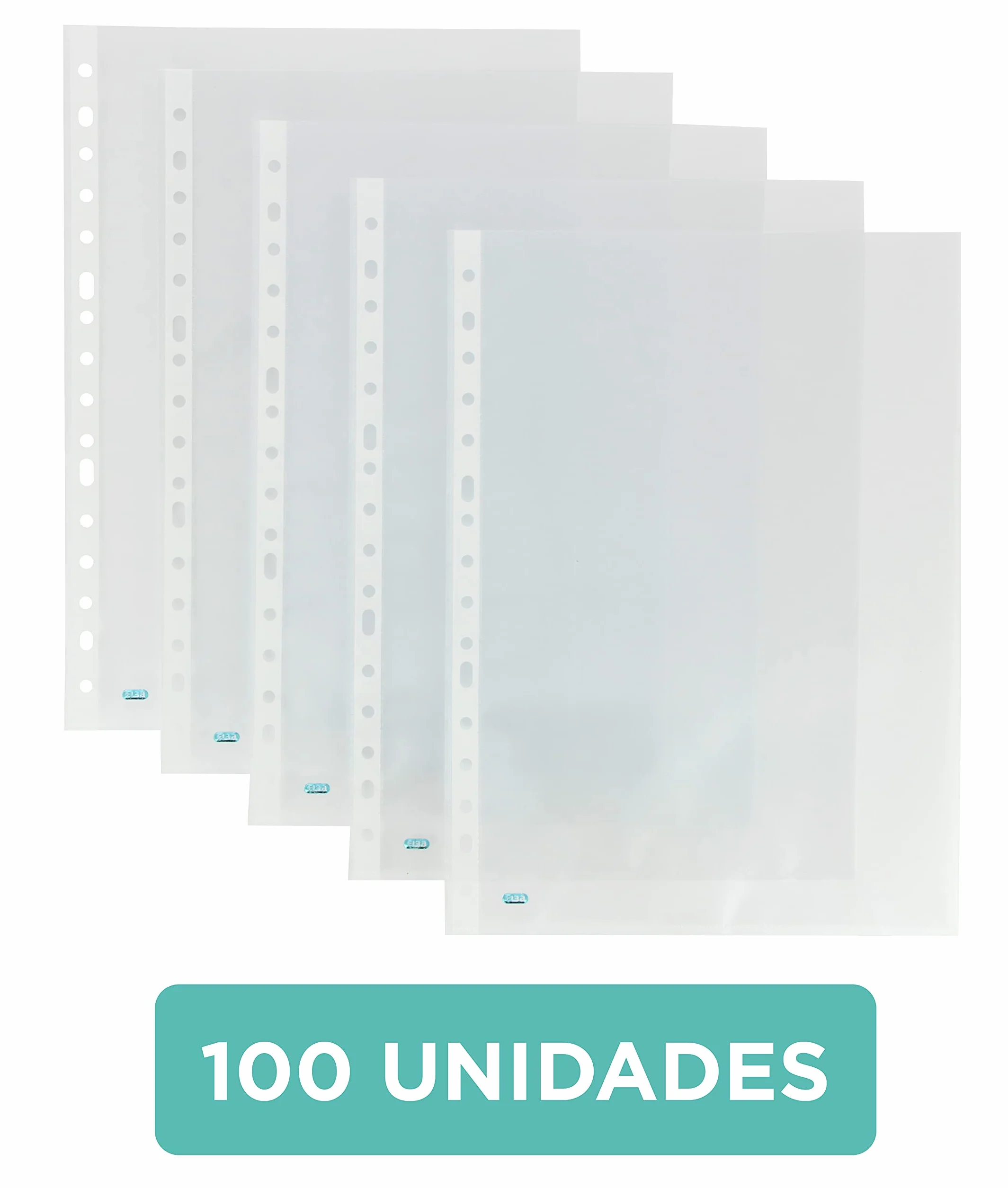 Fundas Plástico A4 Transparente 100 Unidades Polipropileno Piel de Naranja 70μ