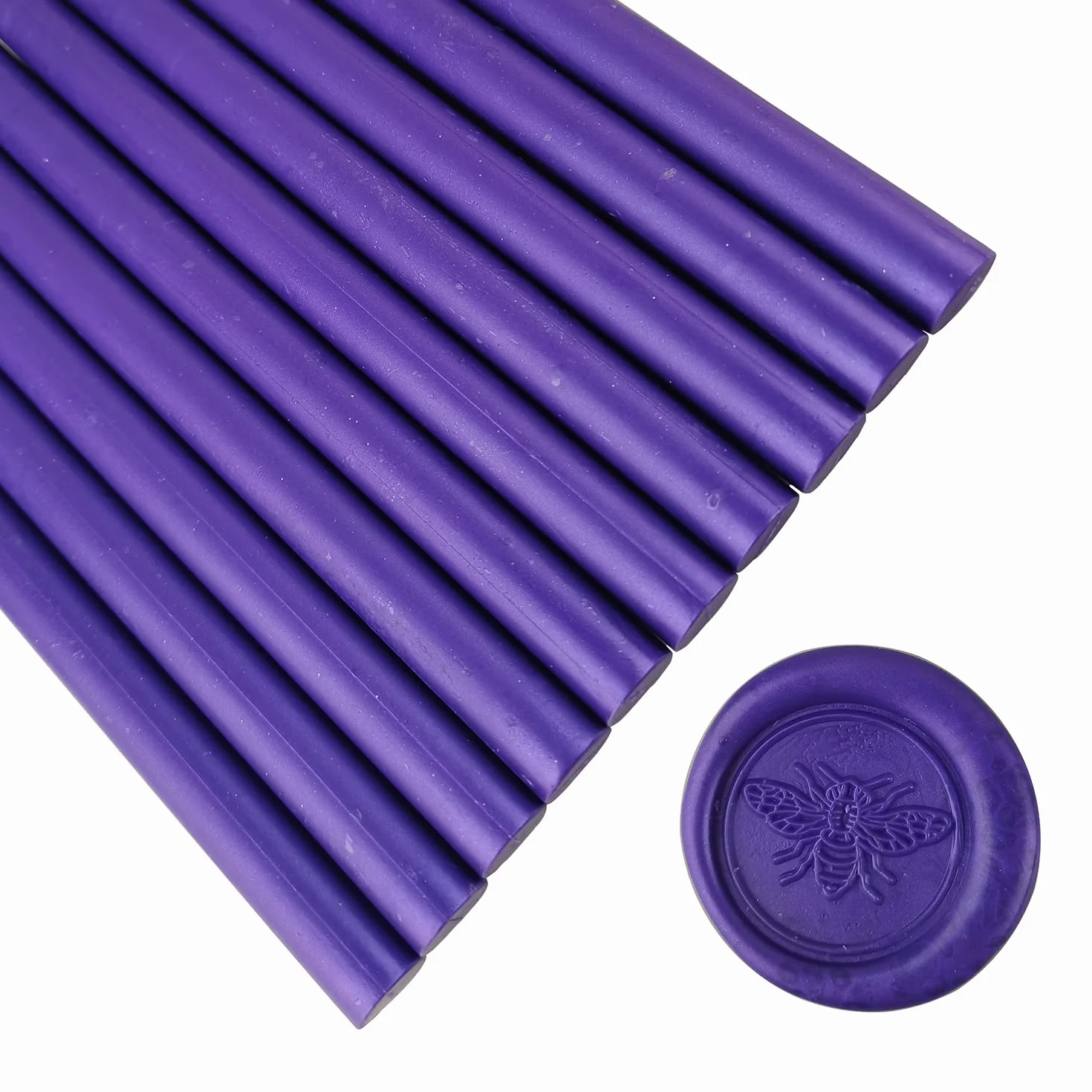 10 varillas de cera de sellado púrpura para sello de cera, barras de sellado AMTOL para pistola de pegamento, ideal para invitaciones de boda,sobres de tarjetas, envoltura de regalo.