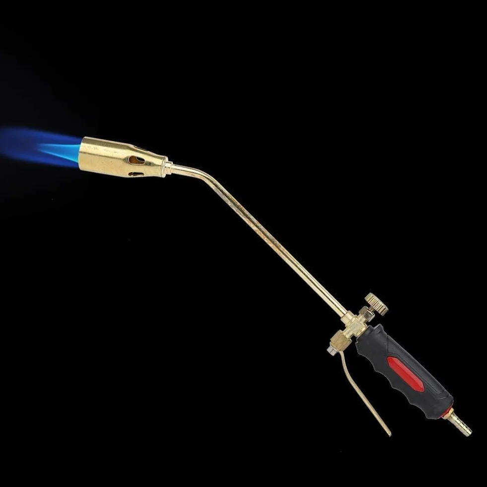 Herramienta De Soldadura Soplete Gas, Doble Apertura GX-35 Antorcha De Soldadura Hierro Y Latón Chapado, Antorcha De Soplete De Soldadura De Encendido Con Mango Cómodo,Cabezal De Antorcha De Soldadura