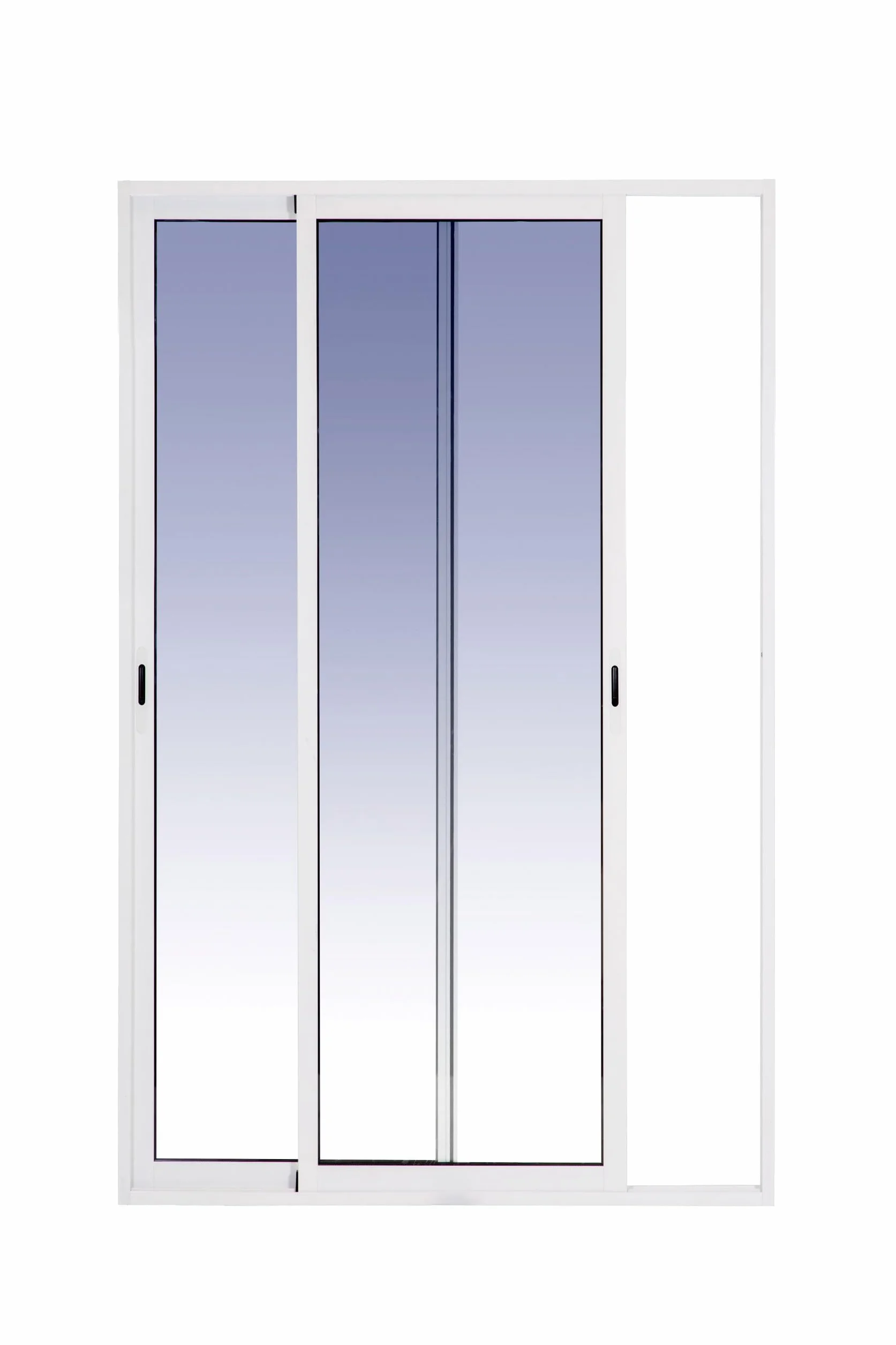 Ventanastock Puerta Balconera Aluminio 1200x2000 Corredera 2 hojas y marco preparado en kit