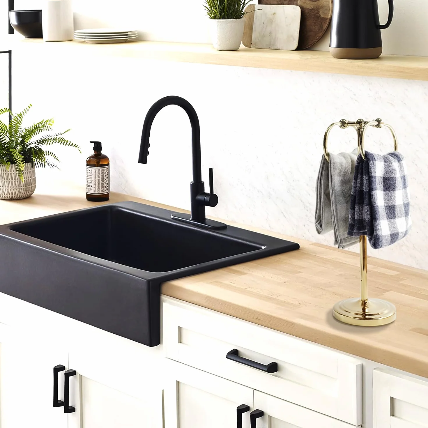 Toallero de Barra Portatoallas de Acero Inoxidable Base Antideslizante de 16 Pulgadas con Anillos Ovalados Dobles para Baño y Cocina