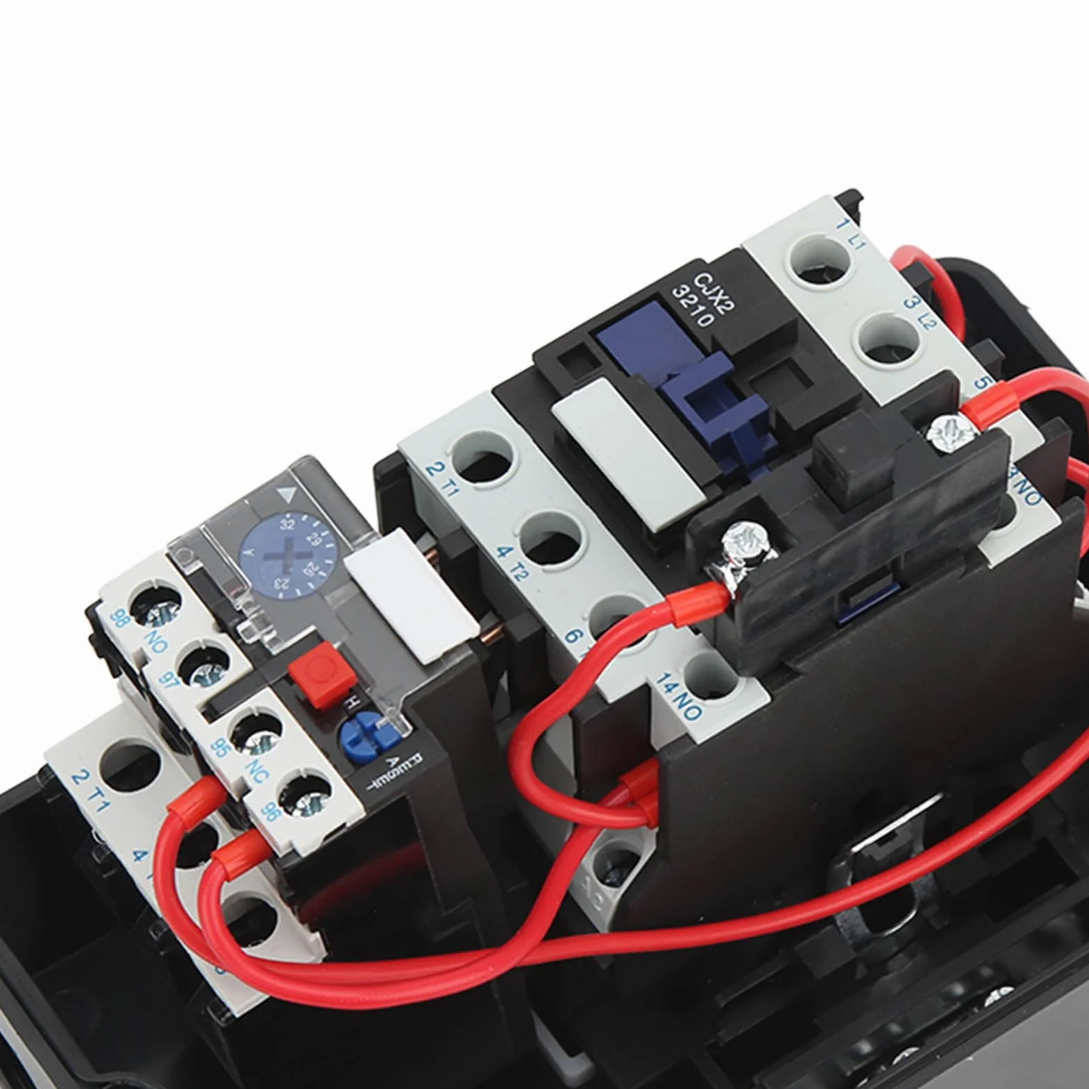 Naroote Interruptor de Control de Arranque de Motor Magnético Monofásico, Protección Inteligente, Fácil Operación, Ideal para Aplicaciones de Compresor de Aire y Agua, 1 Pieza en Material ABS