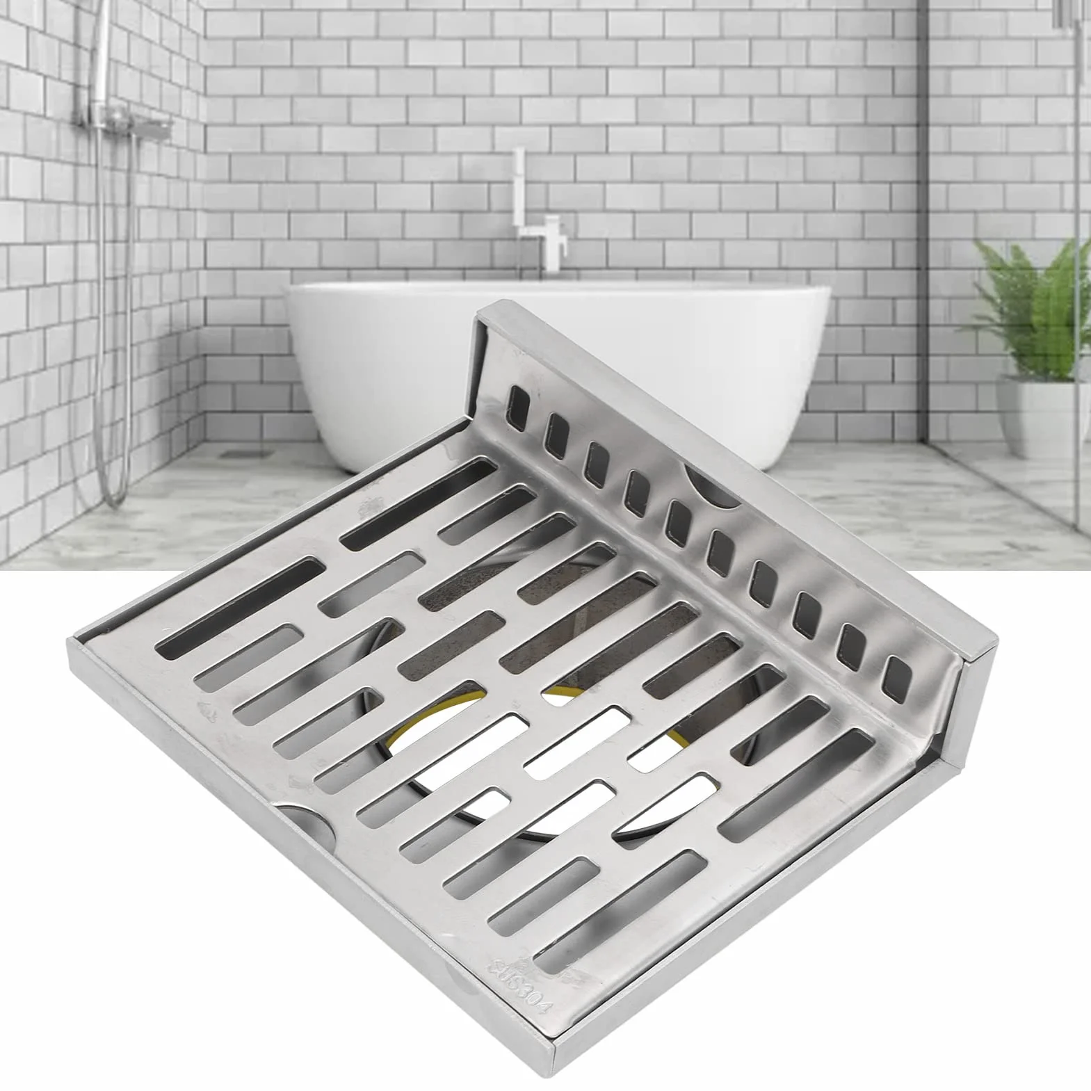 Drenaje De Piso De Esquina, Acero Inoxidable Diseño En Forma De L Duradero Resistente A La Corrosión Drenaje Ampliamente Utilizado, Drenaje De Piso Lateral De Pared Para Esquina De Pared Y E