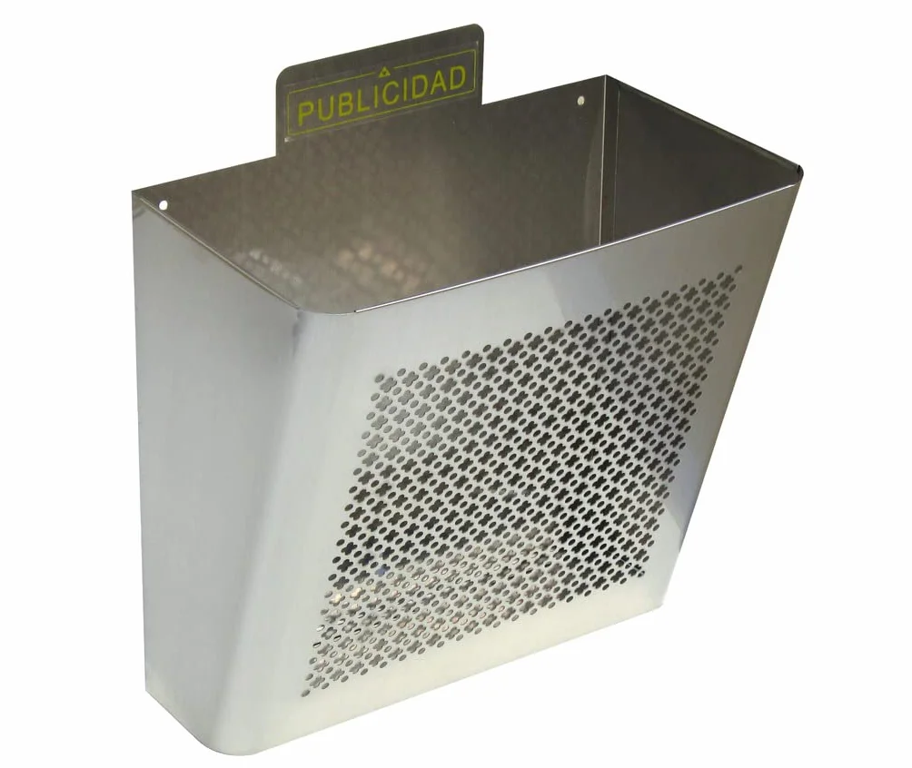 Arregui Curvo Cesta de publicidad de acero inoxidable, 8 L