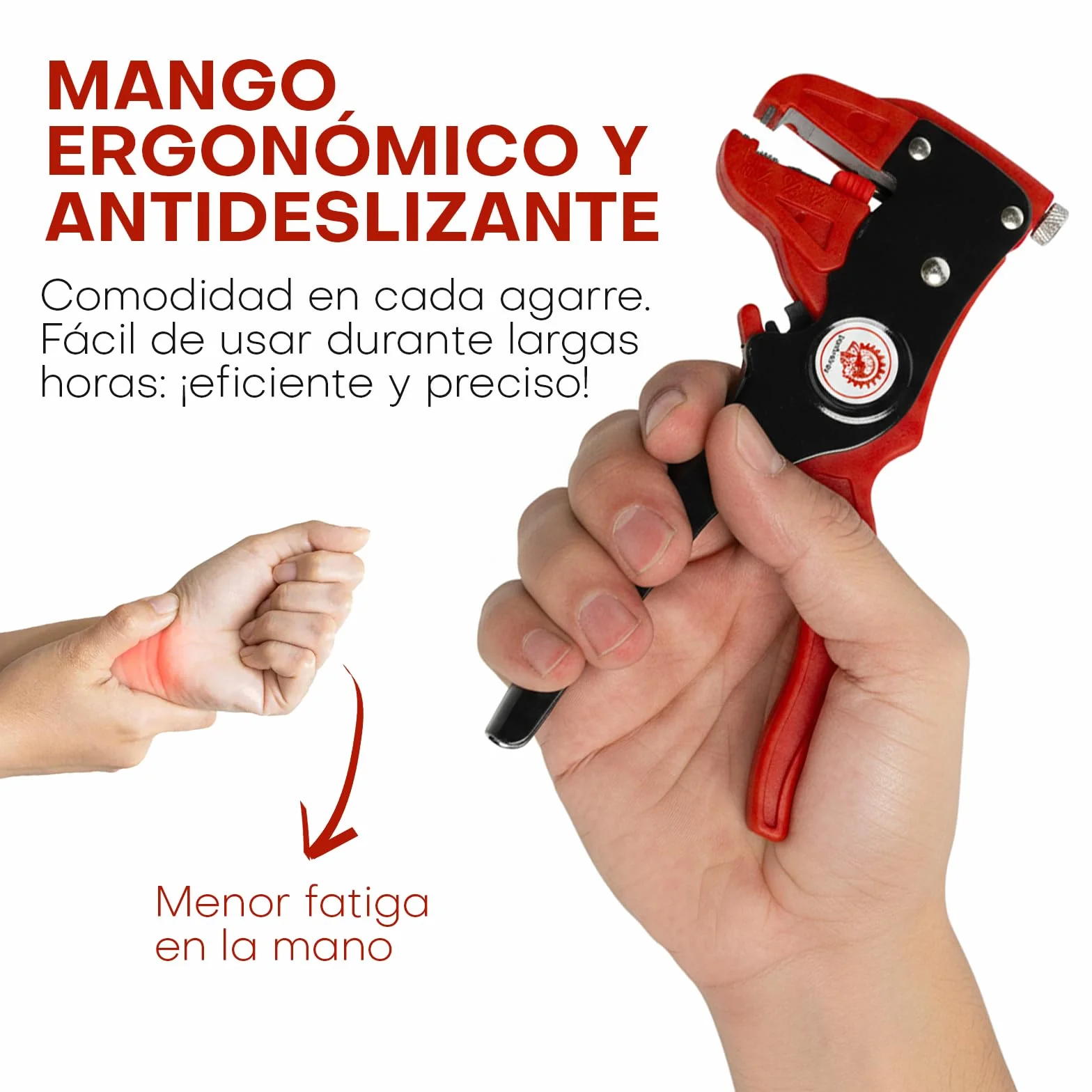 Samos® Pelacables Automático Profesional 0,2–6mm², Pelador de Cables Eléctricos Multifunción 2 en 1, Wire Stripper Preciso para Electricista, Herramienta Corte y Pelado Cable