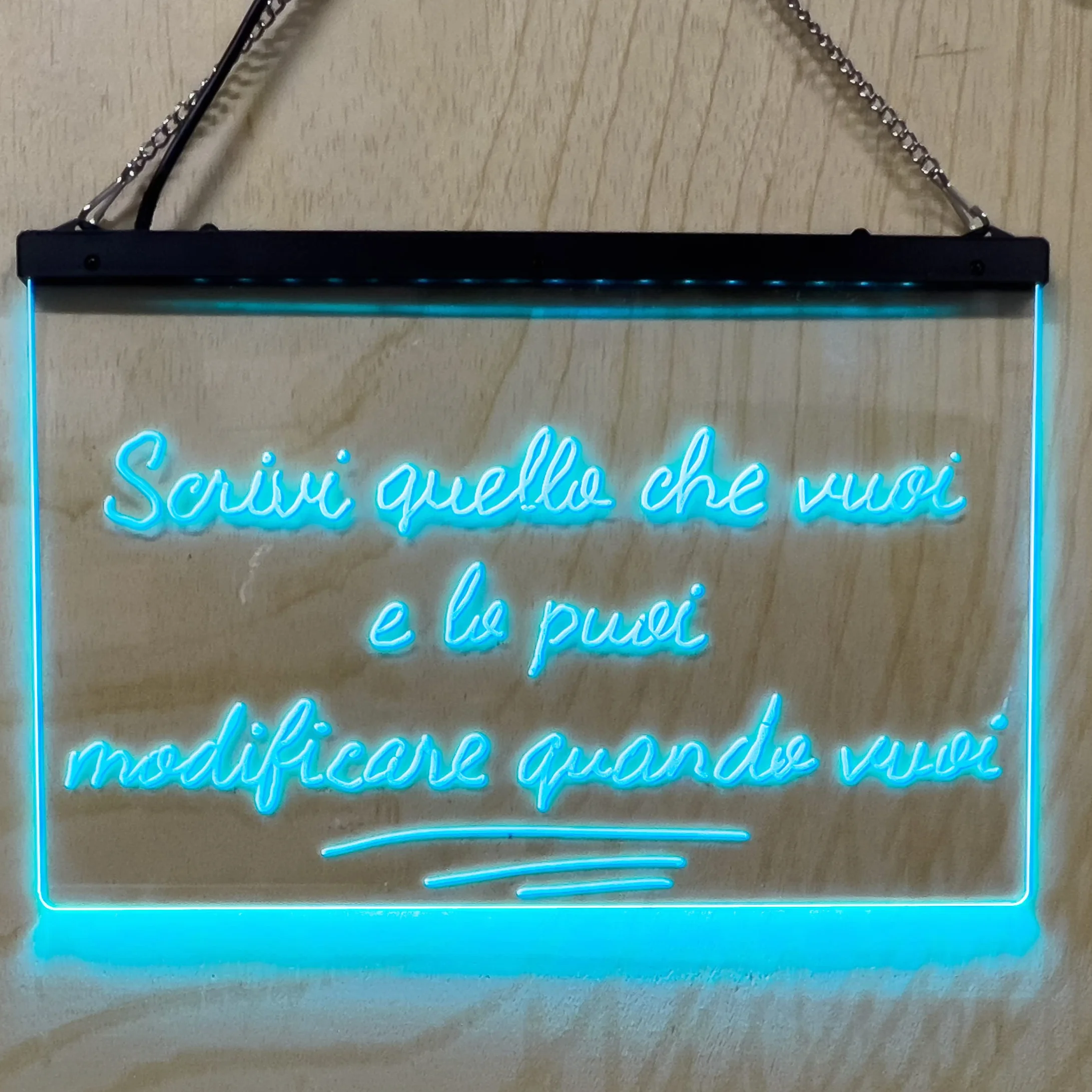 Letrero LED personalizable mesa luminosa luz multicolor para locales bares
