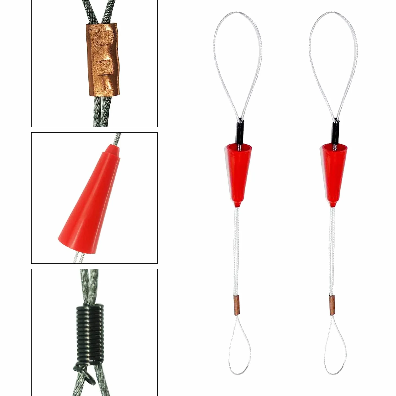 20 m Guia Pasacables, φ 4 mm Enhebrador de Alambre Electrico,con 2 muelles guía, para Tubería Conducto de Cable Pared, Obras de Telecomunicaciones