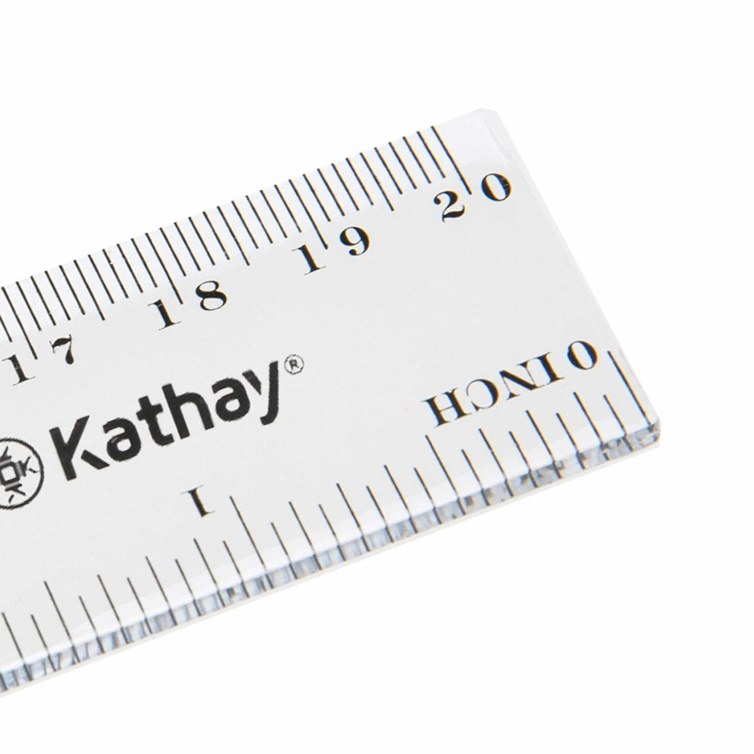 Kathay Regla de Plástico 20cm Transparente Escolar