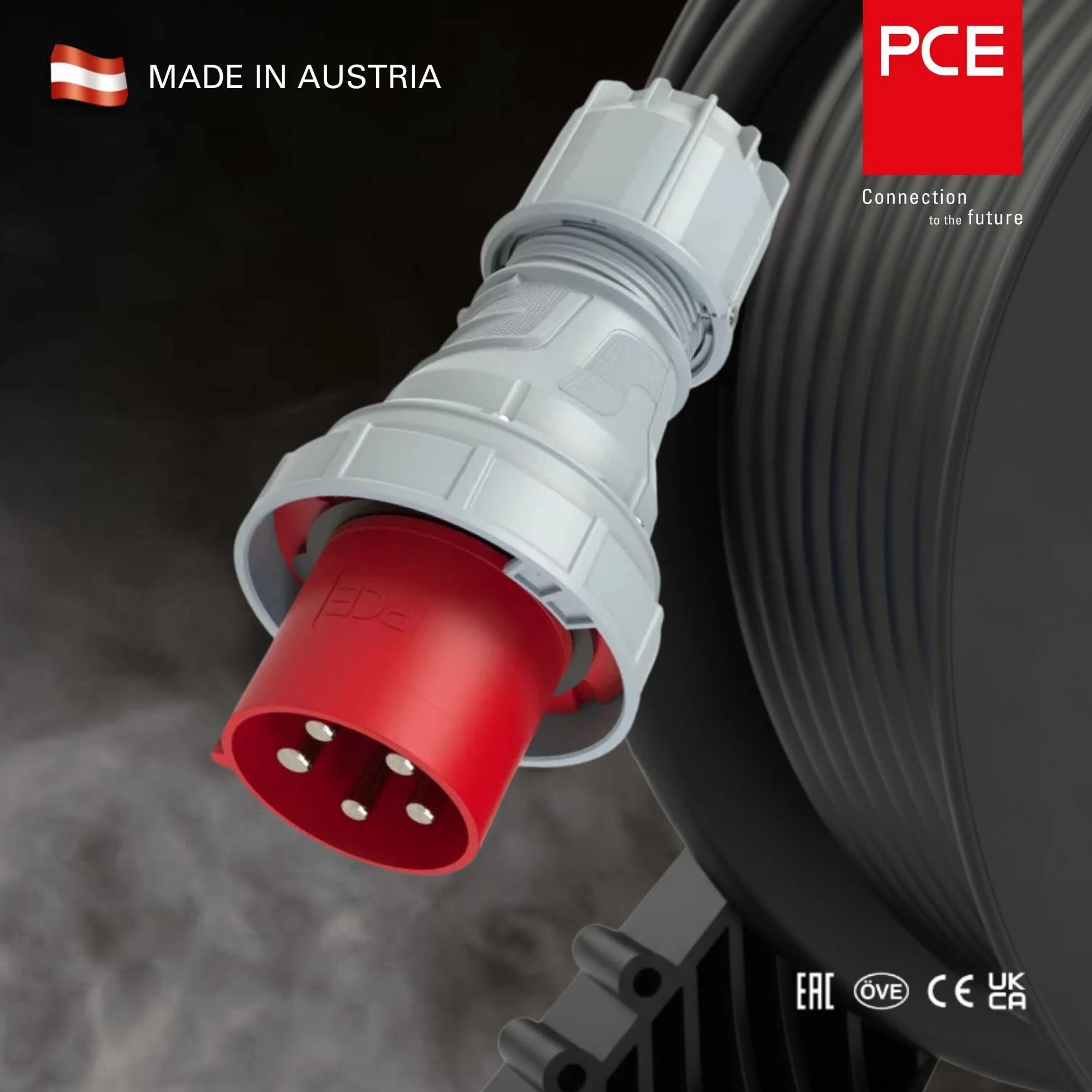 Interflex pce - Clavija estanca 125a 3 polos+neutro 400v 6 hora rojo