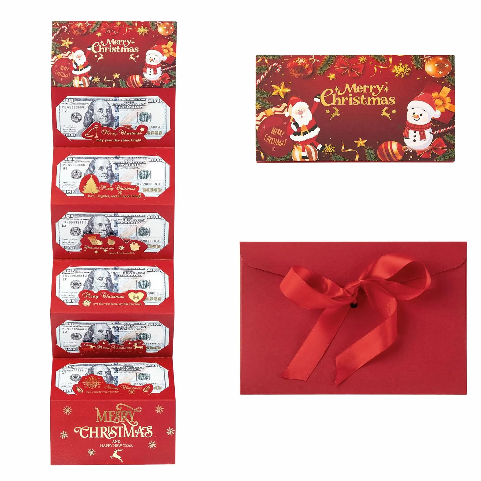 Sobres De Dinero Navideños Tarjetas Regalo Efectivo Decoración Navideña