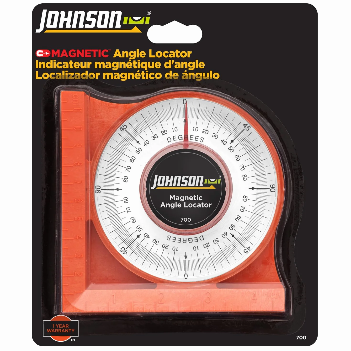 Johnson Level & Tool and Tool 700 Localizador de ángulo magnético