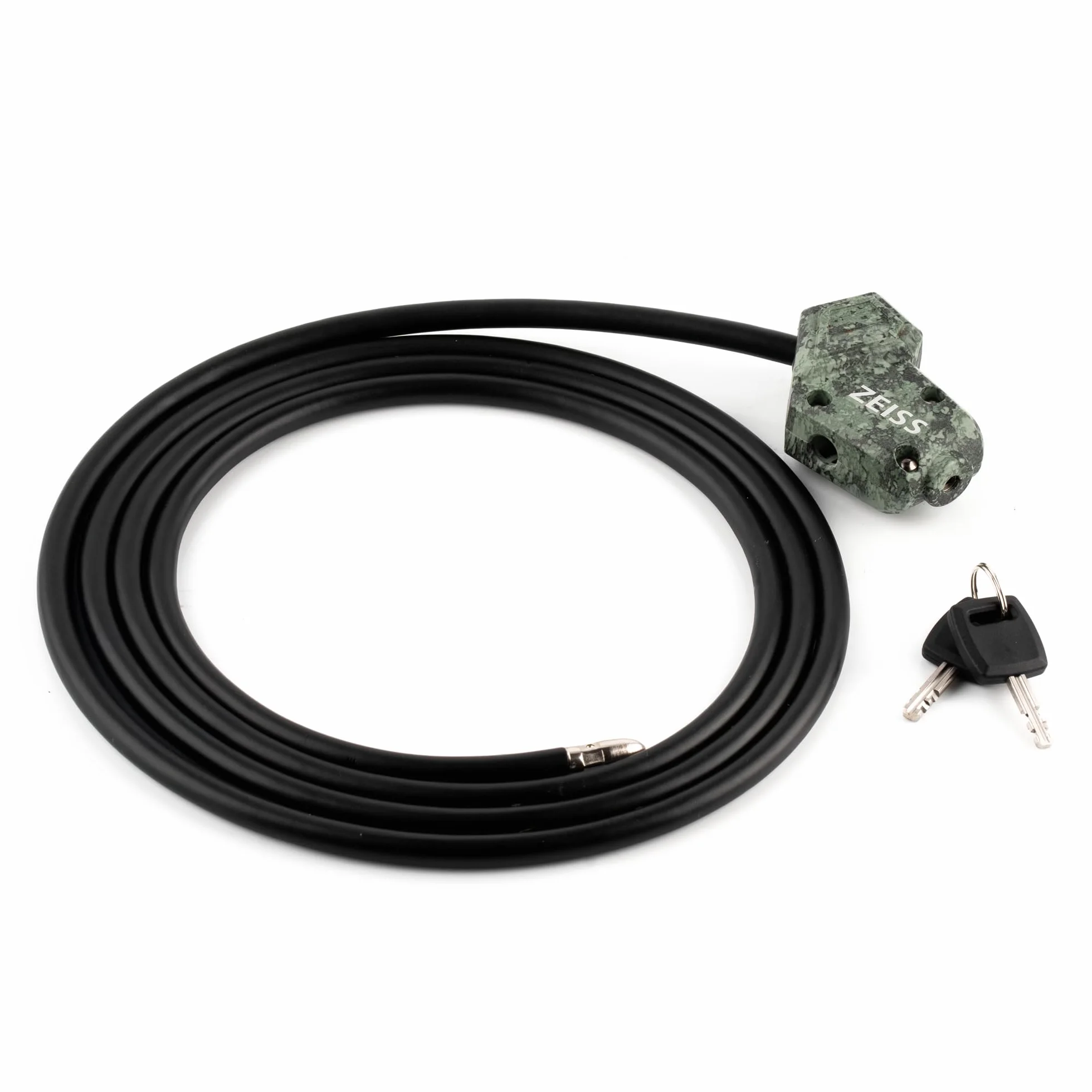 ZEISS Candado de Cable con Llave, Cierre Diferente, Protección Antirrobo para Cámara de Caza Secacam, Cuerda de Acero Resistente a la Intemperie, Incluye 2 Llaves