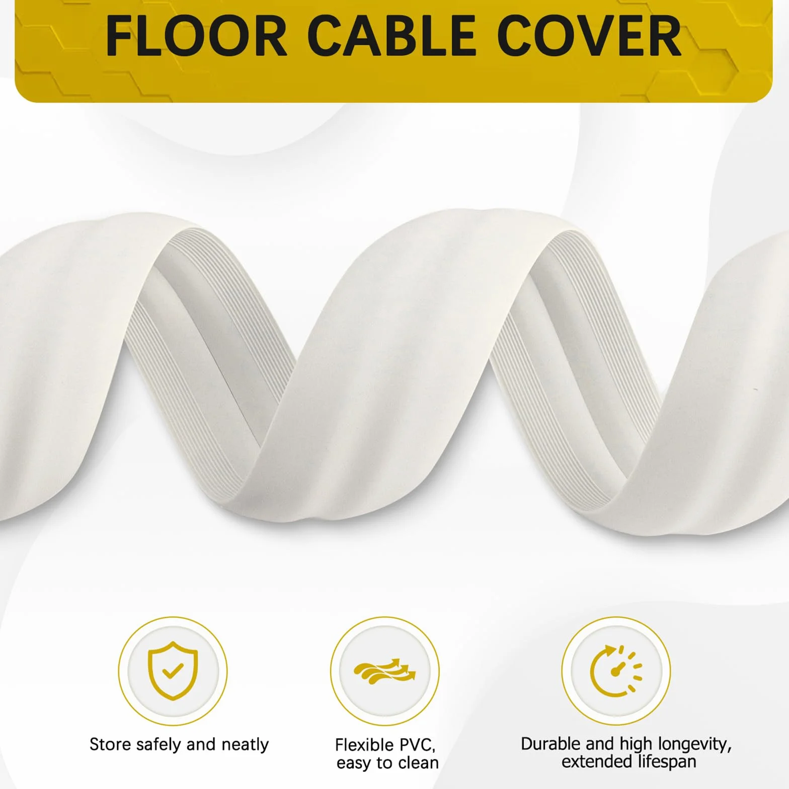 Conducto para Cables de Suelo Plano, Fácil de Cortar, para Hogar, Oficina, Escuela