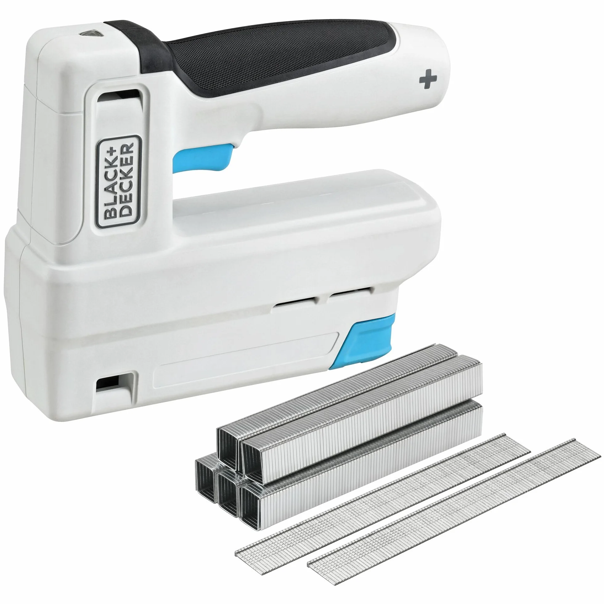 BLACK+DECKER BCN115-XJ - Grapadora 3,6v, Diseño ultra-ergonómico, Batería 1,5Ah Litio, Carga USB, Incluye 500 grapas 14mm y 500 clavos 15mm