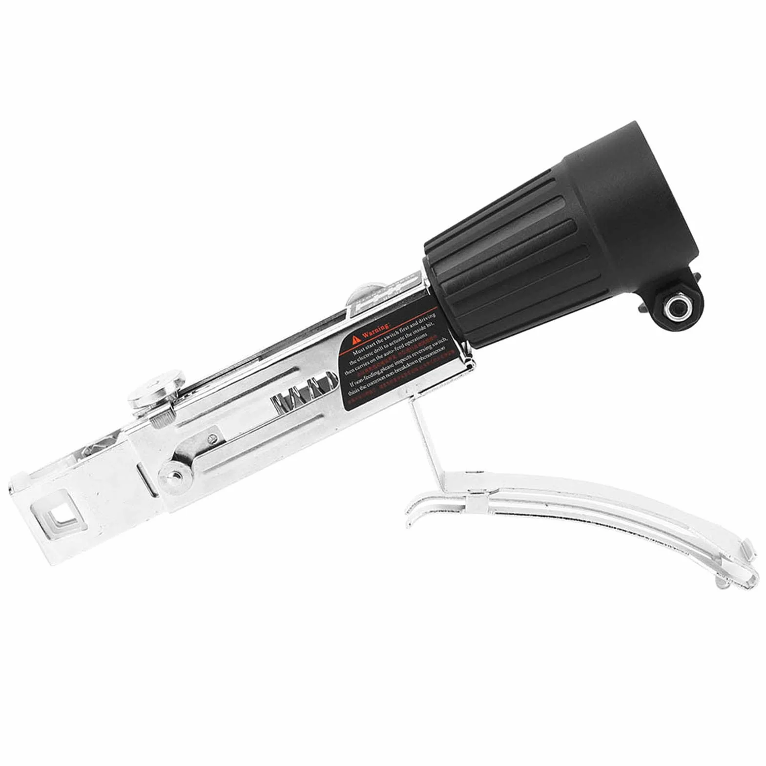 Pistola de Tornillos para Paneles de Yeso y Techos, Acero Inoxidable 25x12.2x4.8cm, con 50 Clavos en Cadena y Punta Destornillador, Instalación Rápida de Gabinetes y Cielorrasos