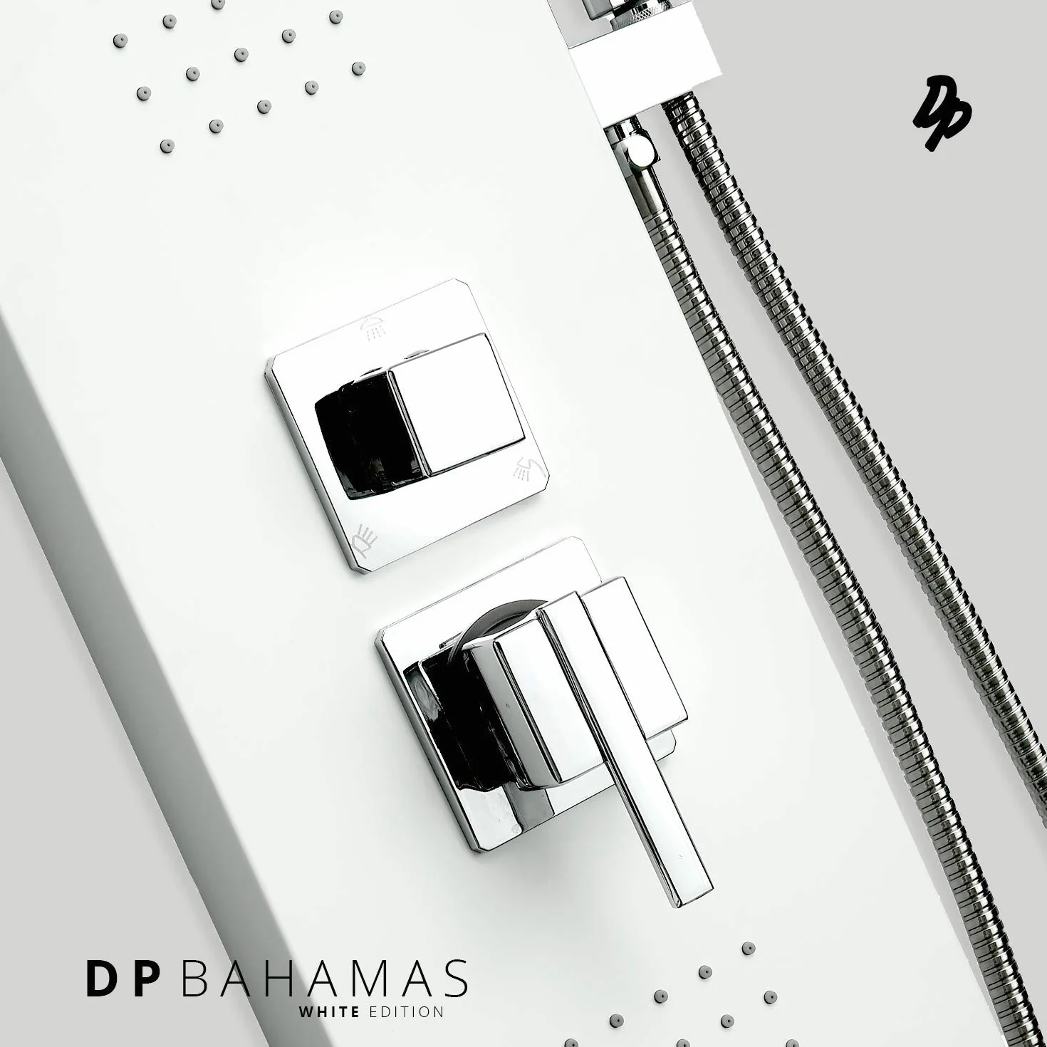 DP Grifería Bahamas - Columna de hidromasaje en aluminio, Blanco