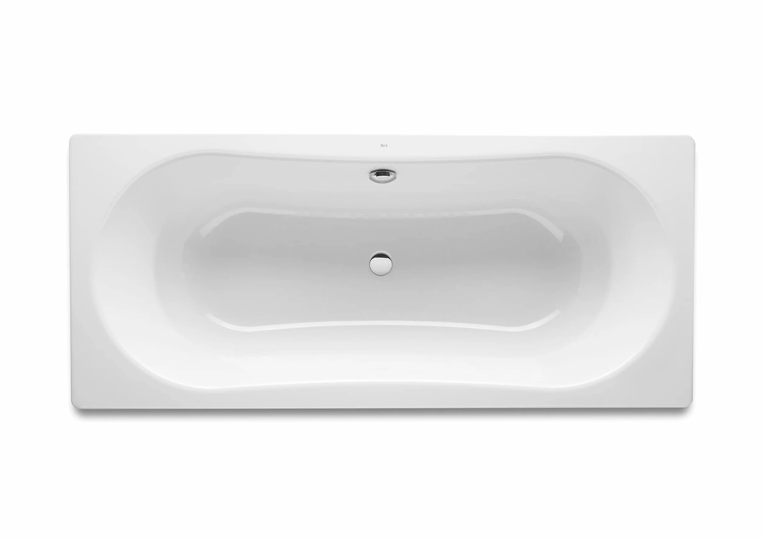 Roca,Duo Plus,Bañera de acero rectangular con fondo antideslizante (chapa de acero de 3,5 mm),Blanco,1800mm x 800mm x 400mm,A221670000