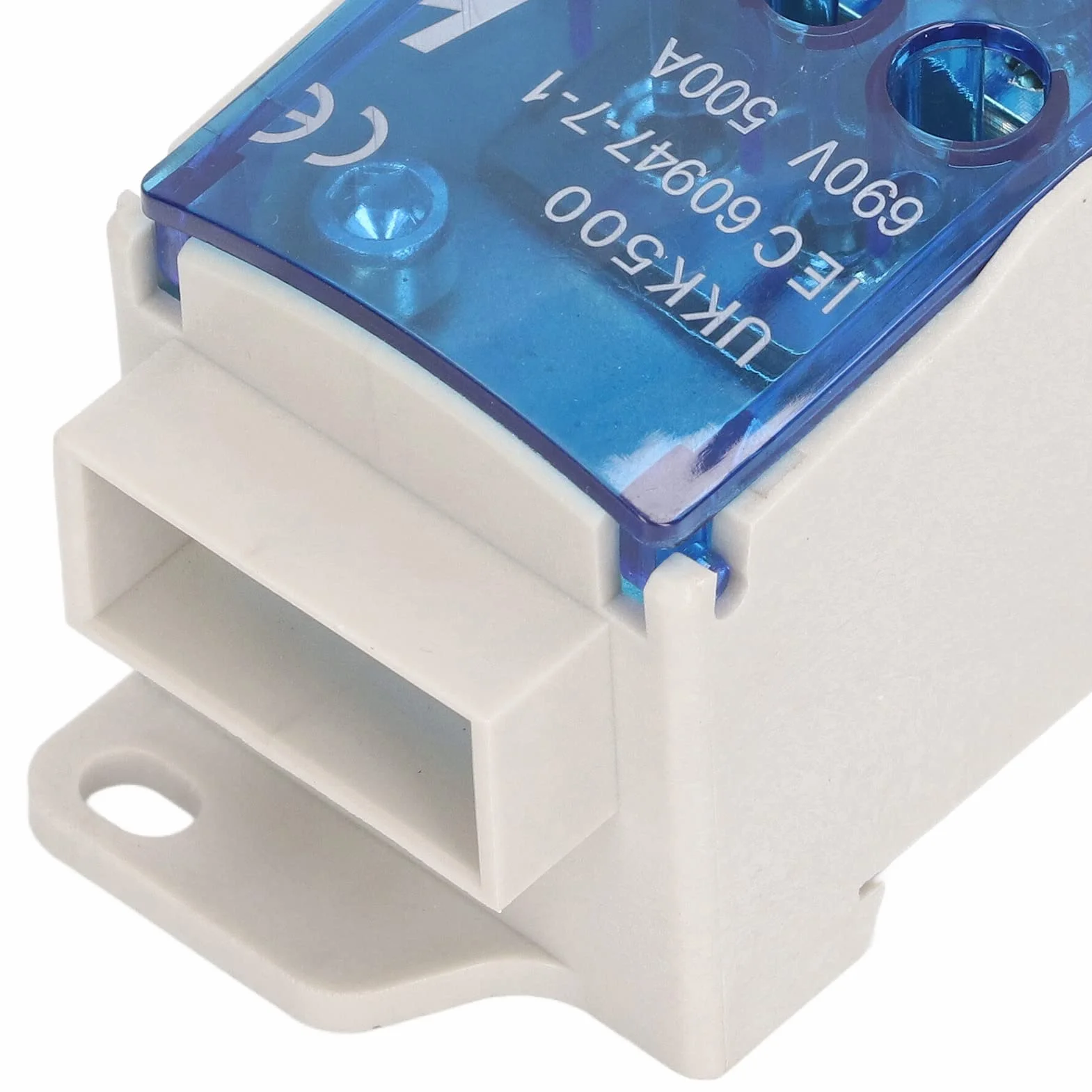 Tyenaza Caja de distribución de terminales, Caja de distribución de bloques UKK-500A, Caja de conexiones de alimentación de bloque de terminales de carril DIN de 35 mm CA 690 V