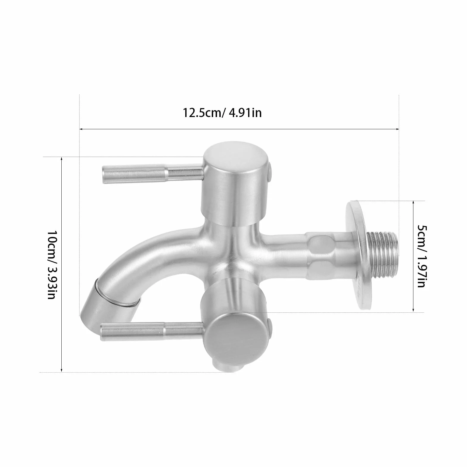 Yardwe Grifo Doble Salida Inoxidable 304 Para Lavadora Y Cocina Con Control Independiente Del Flujo Compatible Con La Mayoría De Mangueras Instalación Fácil Para Hogar Y Lavadero