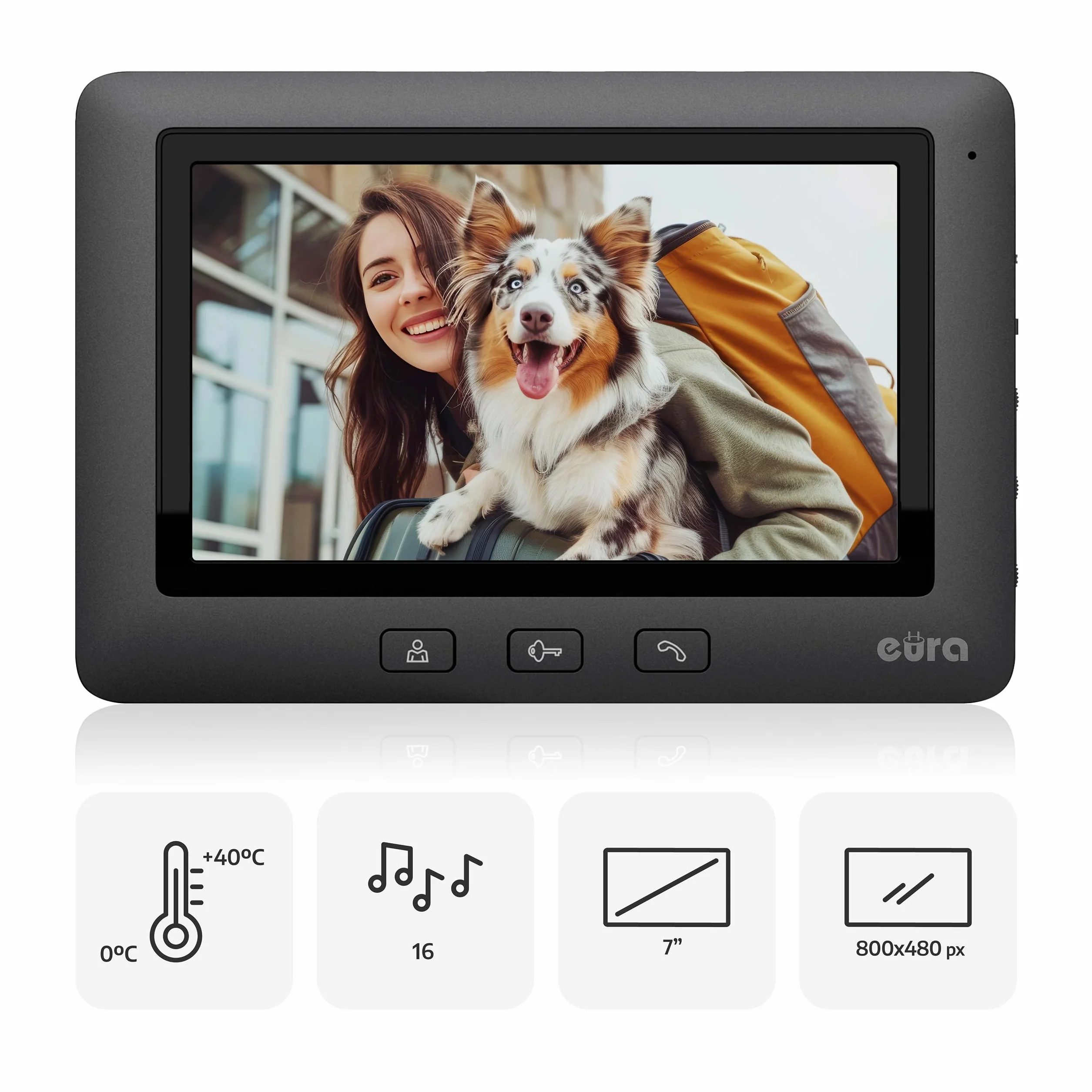 videoportero Color de 7", 4 Hilos, 2 monitores