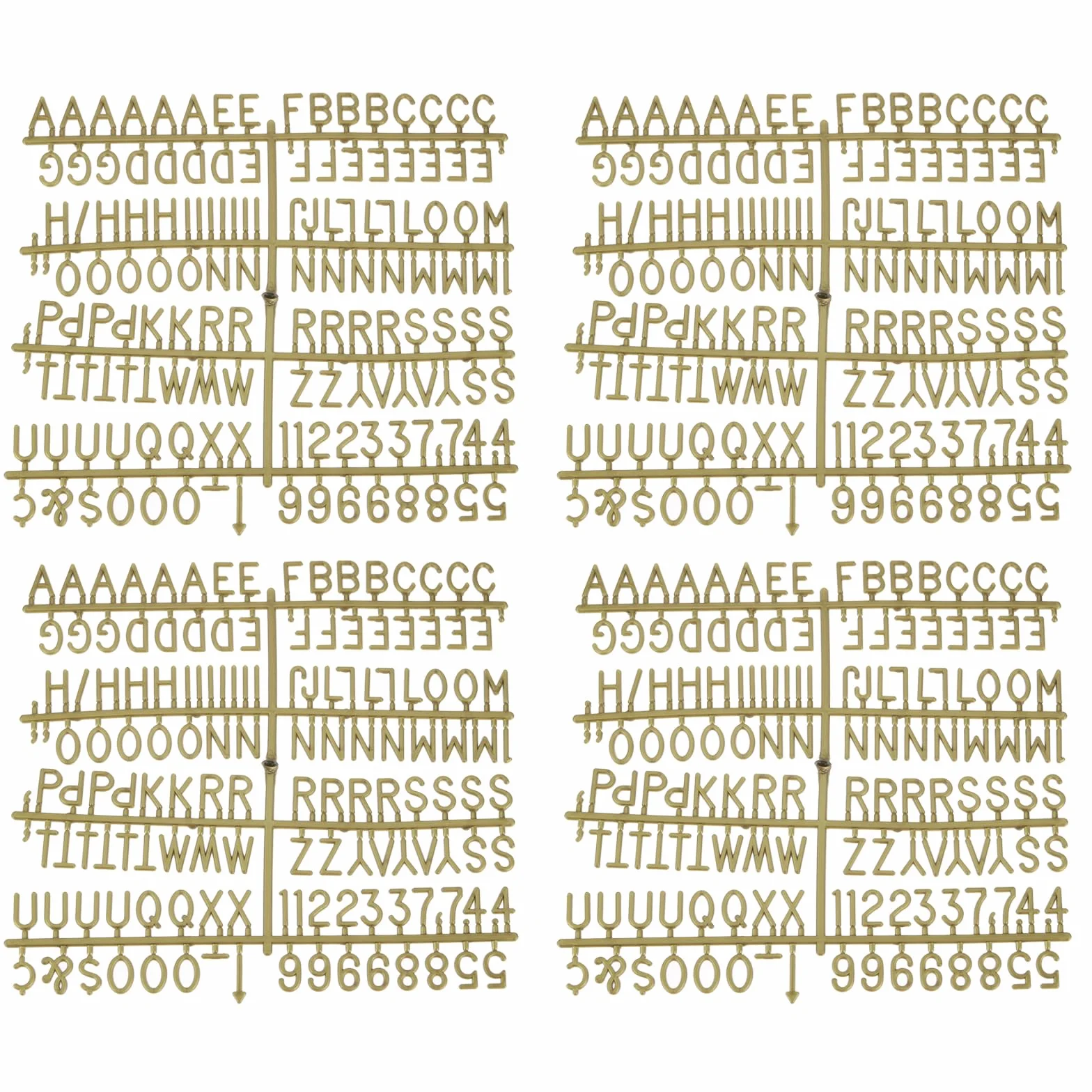 PATIKIL Letras de Fieltro 3/4 Pulgada 7 Piezas 1029 para Tablero de Mensajes de Plástico Cambiable Bronce