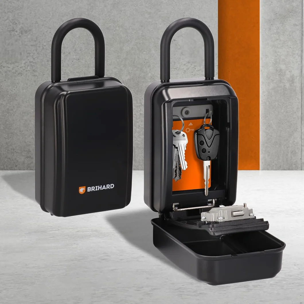 Caja Seguridad Llaves All Season Shackle XL, Portátil con Grillete Extraíble, de Exterior con Cubierta Impermeable, con Cierre de Combinación para Llaves de Casa y Coche, Tarjetas de Acceso