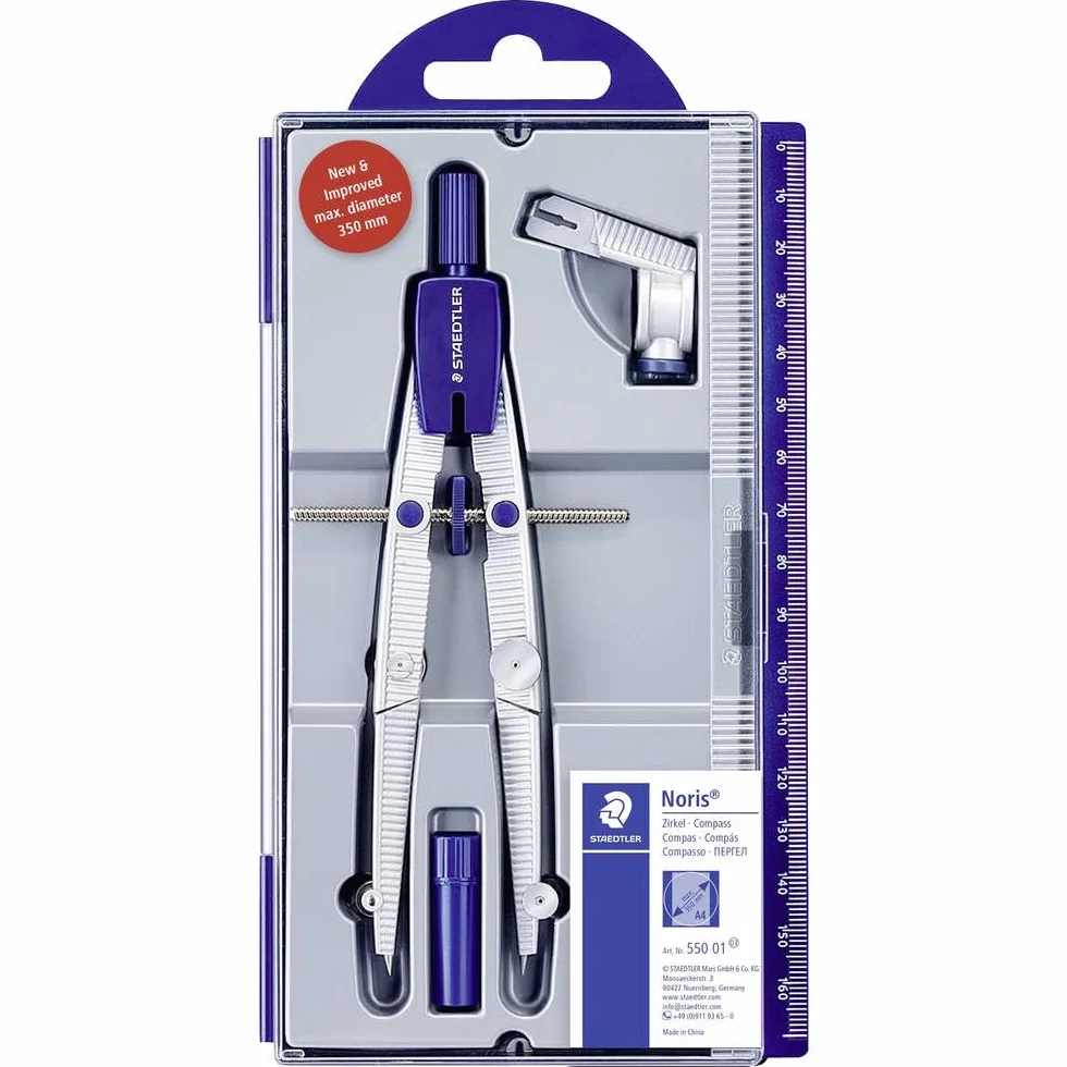 Staedtler NORIS CLUB 550 01 Compás Escolar de Precisión Plateado