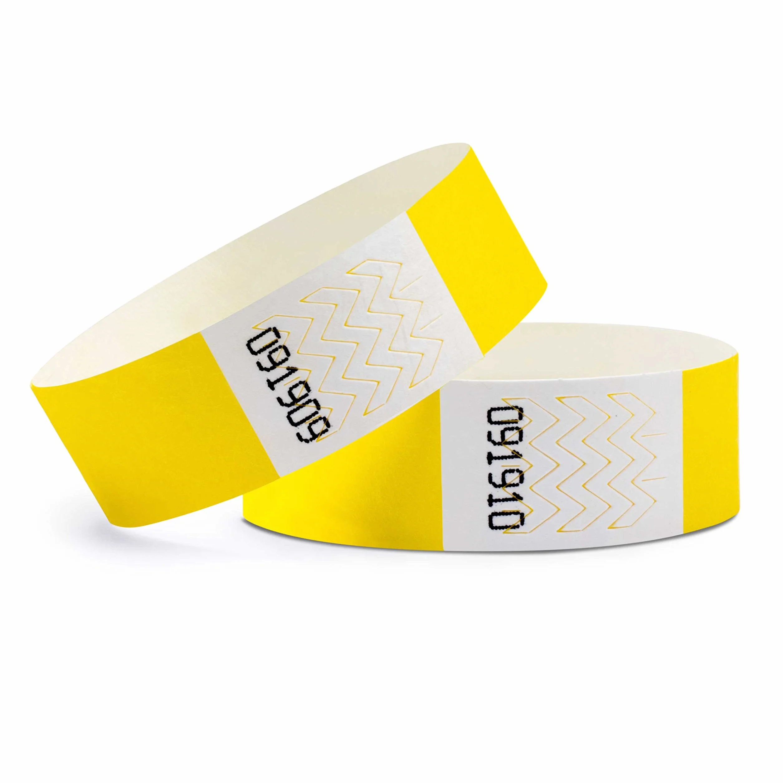 Pulseras de Seguridad 19 x 254 mm, Amarillo, Pack de 100
