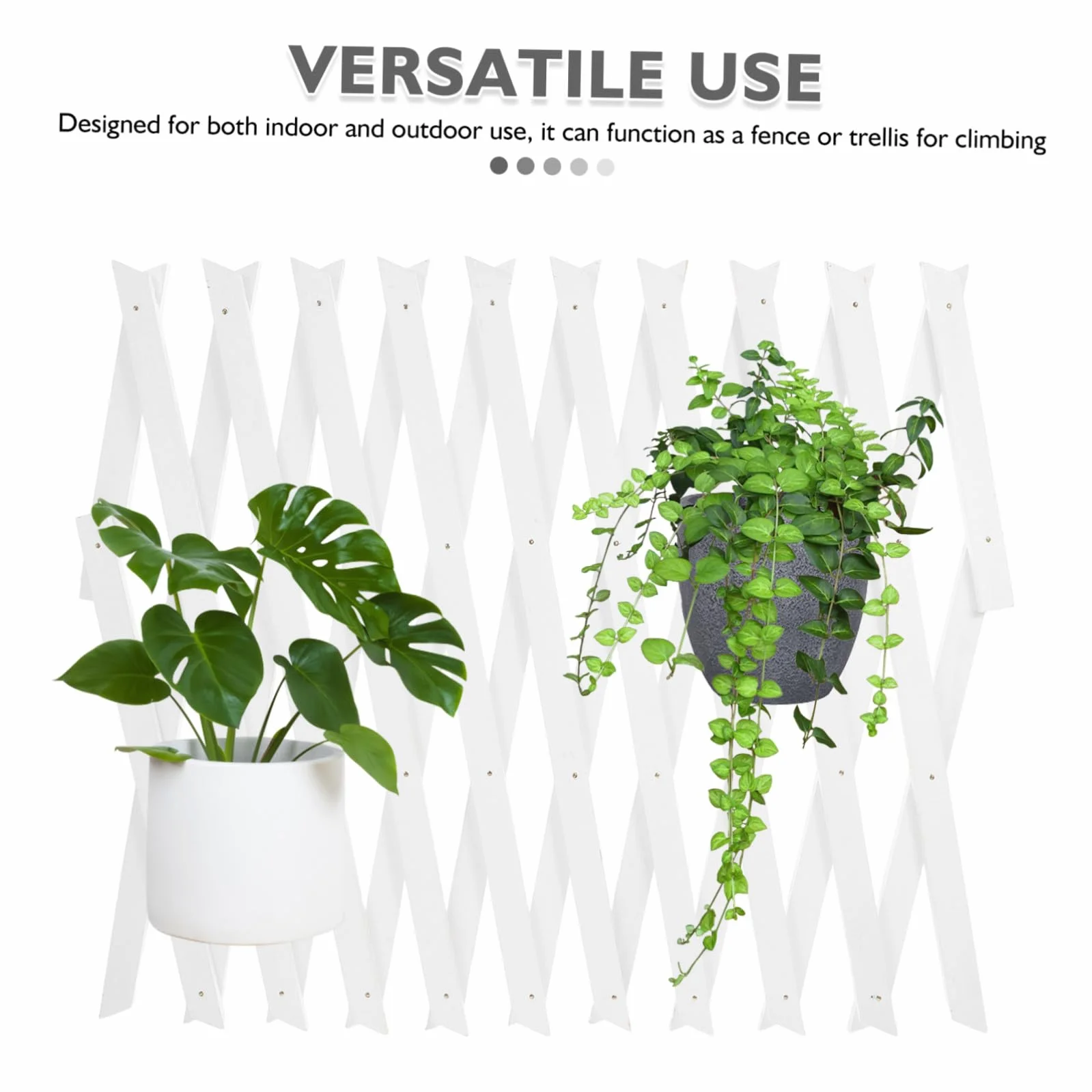 SUPVOX de Madera Ajustable Valla de Color para Plantas Trepadoras Diseño Elegante y Extensible para Interior Montaje en Pared para Jardín o Terraza