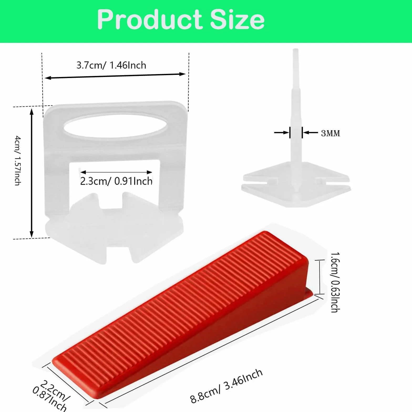 601 Piezas Sistema de Nivelación de Azulejos de 3 mm - Incluye 1 Alicate de Instalación + 200 Cuñas Niveladoras para Suelo + 400 Cuñas para Azulejos,Kit Niveladores de Azulejos Completo Reutilizable