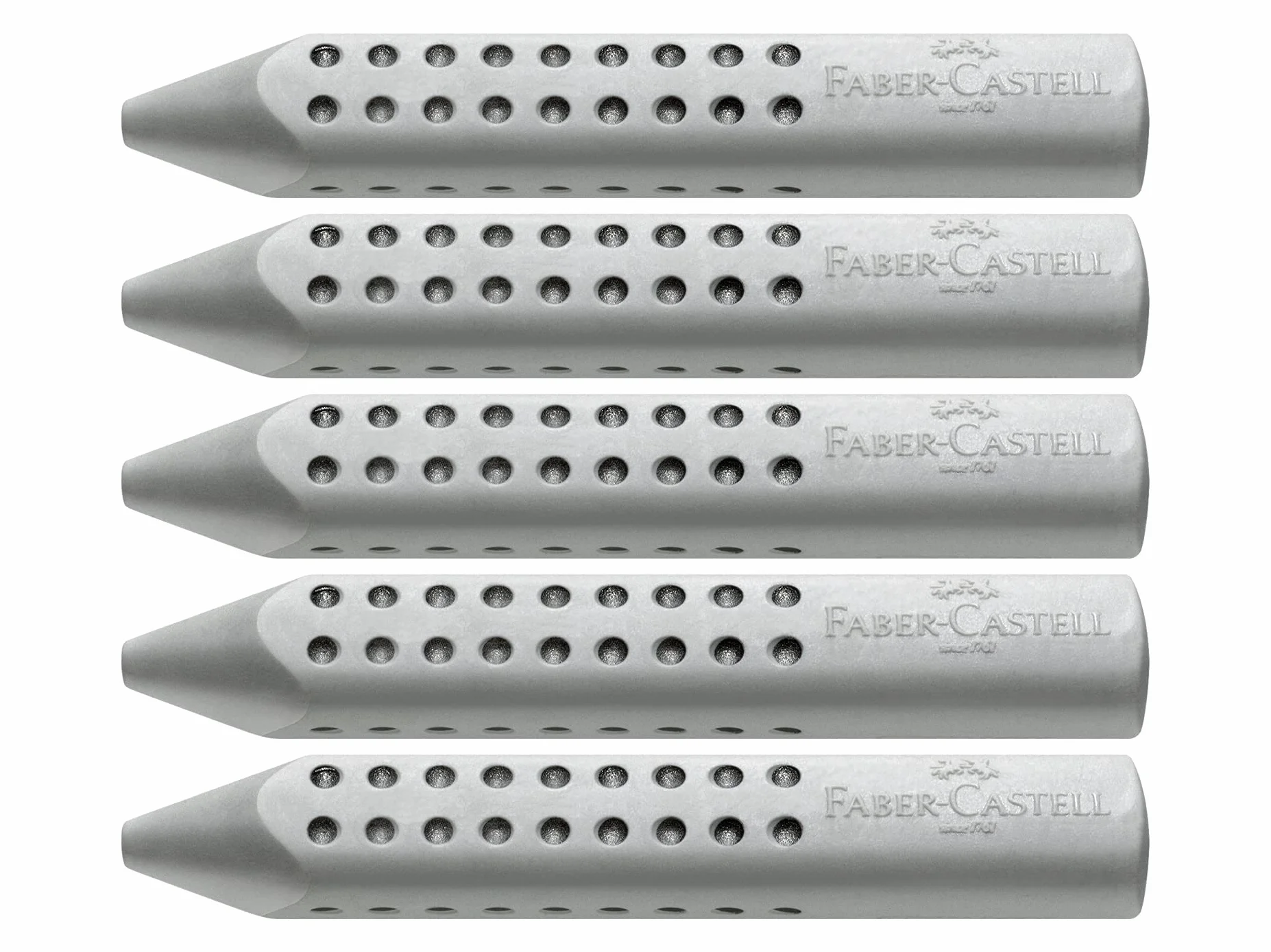 Faber-Castell Grip 2001 187100 Goma de borrar triangular 5 unidades gris