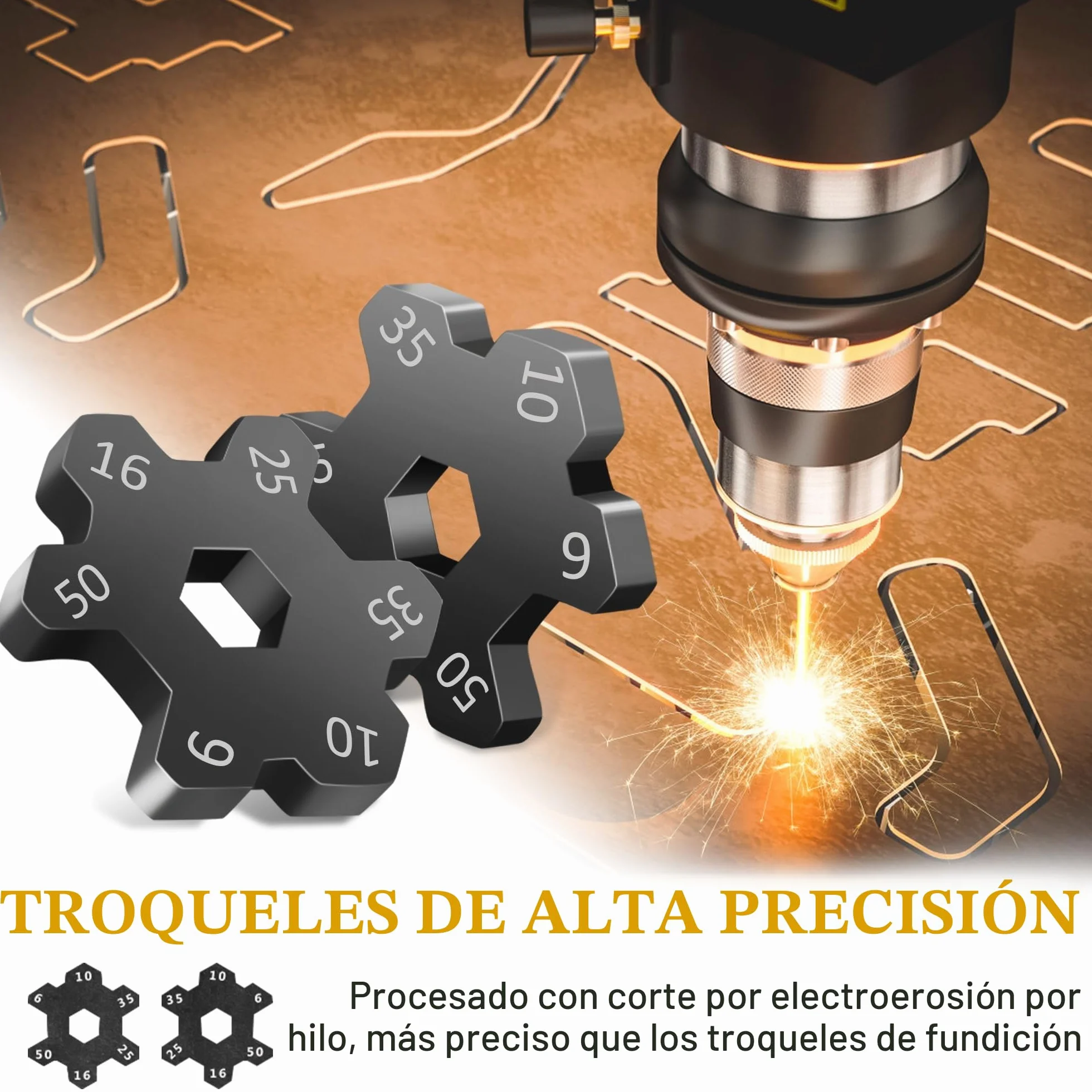 Crimpadora de terminales de cable de batería con 60 terminales de anillo de cobre, 8 tamaños de terminales de cable y 60 tubos termorretráctiles.