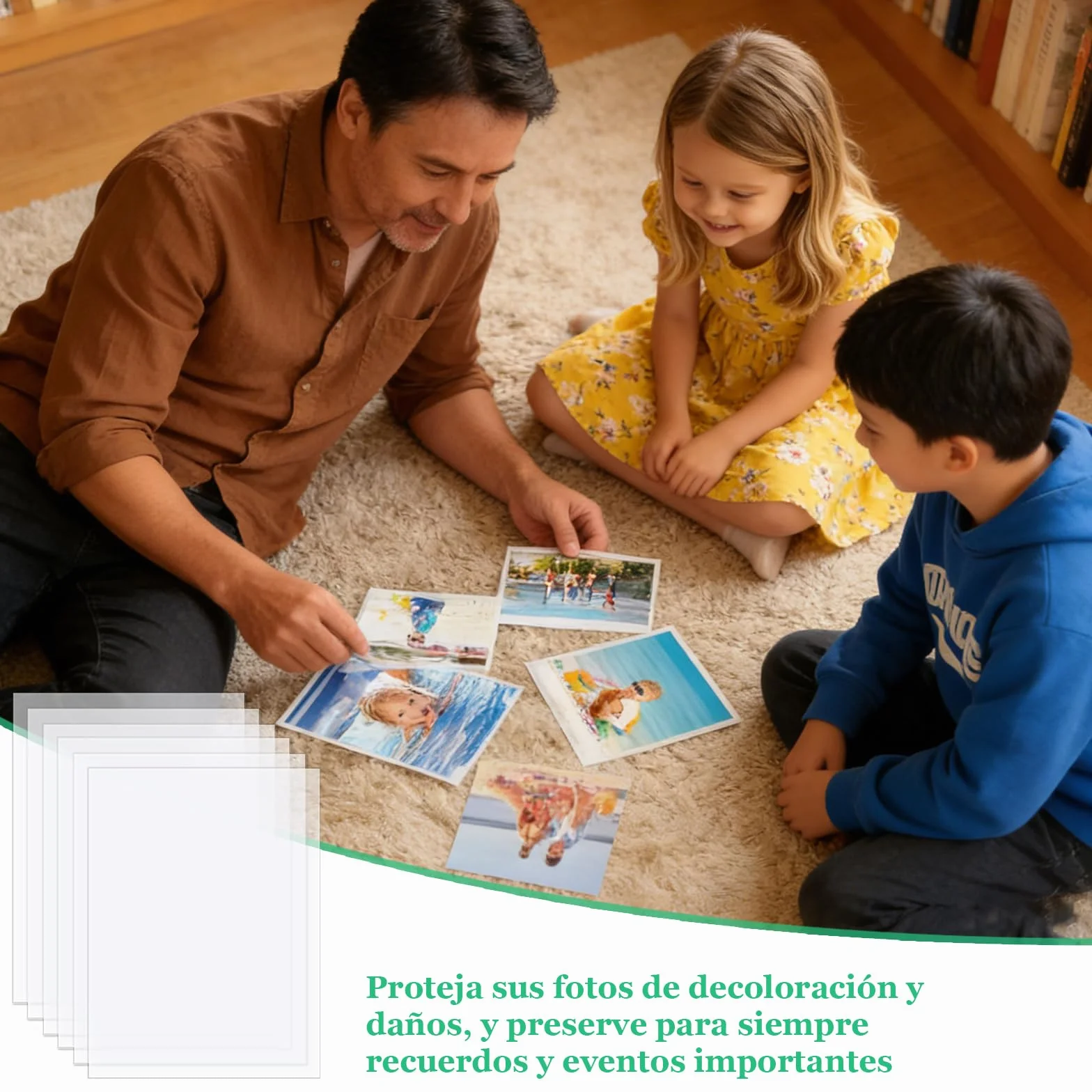 Fundas Transparentes 13 x 18 cm, Láminas Protectoras Plástico Impermeable para Fotos y Tarjetas