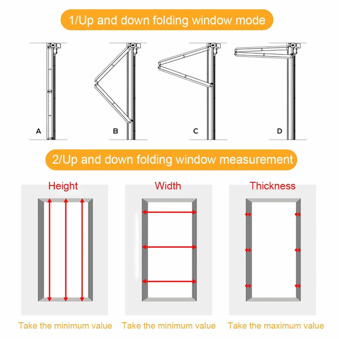 Ventana de concesión con marco de aluminio, ventanas plegables verticales con vidrio templado y burlete, ventana corrediza para vagón comedor, tienda de té con leche, personalizable(WxH 45x31in/109x79