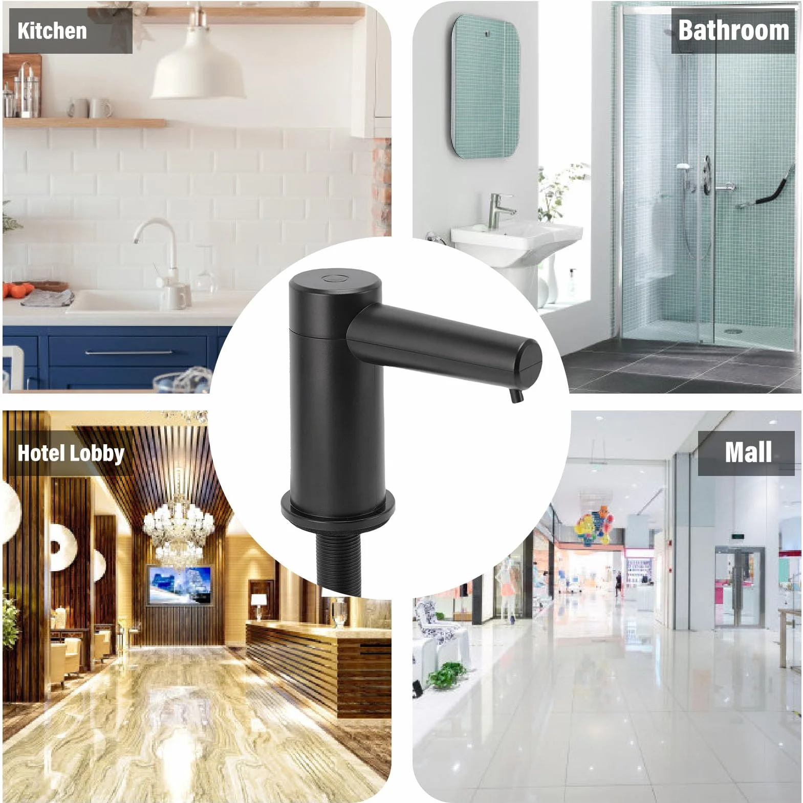Dispensador Automático de Líquido sin Contacto 414 g Bomba para Baño y Cocina Gel Original