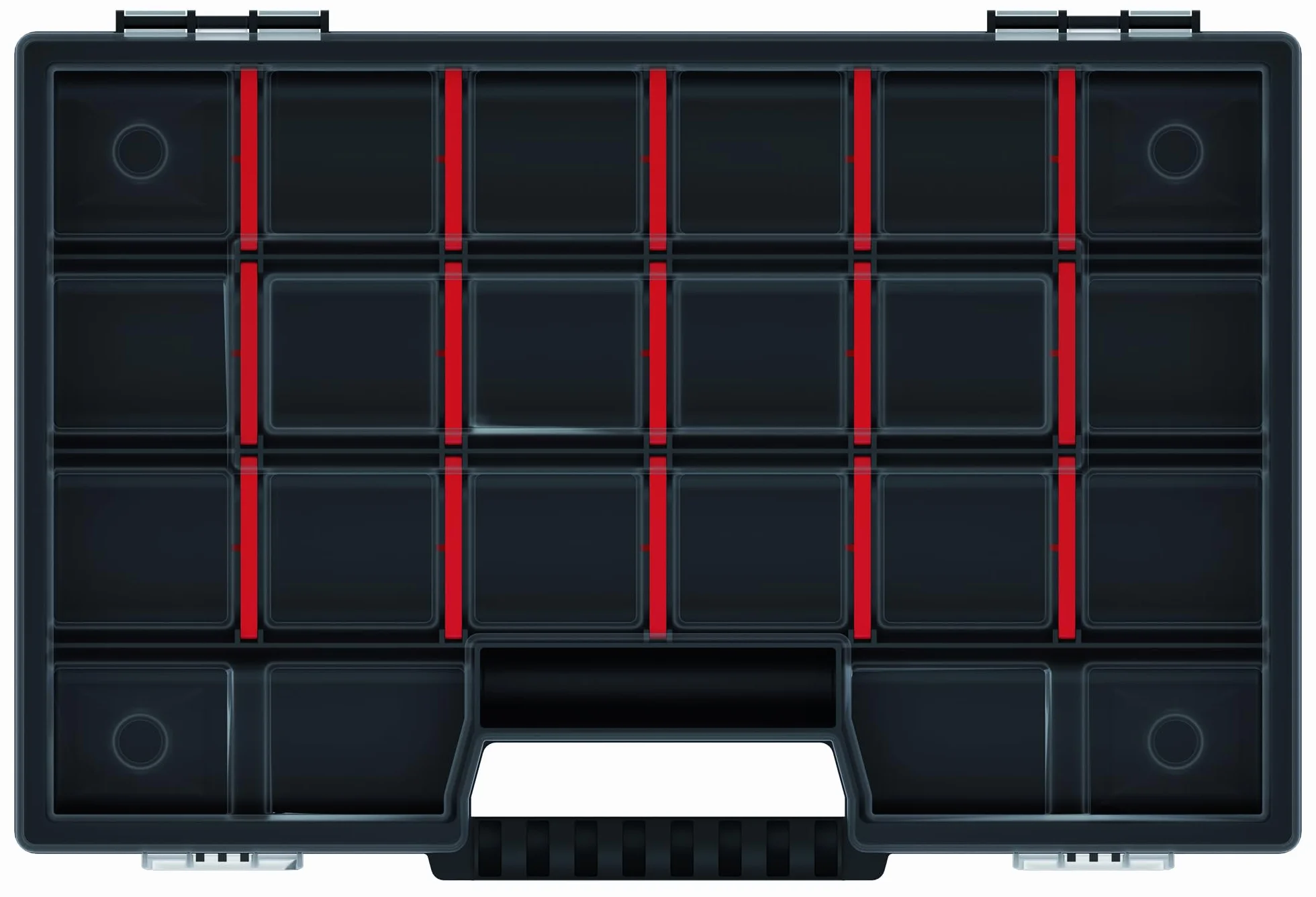 MIVOS Caja organizadora 12 pulgadas 21 compartimentos 290x195x35 mm para tornillos y piezas pequeñas