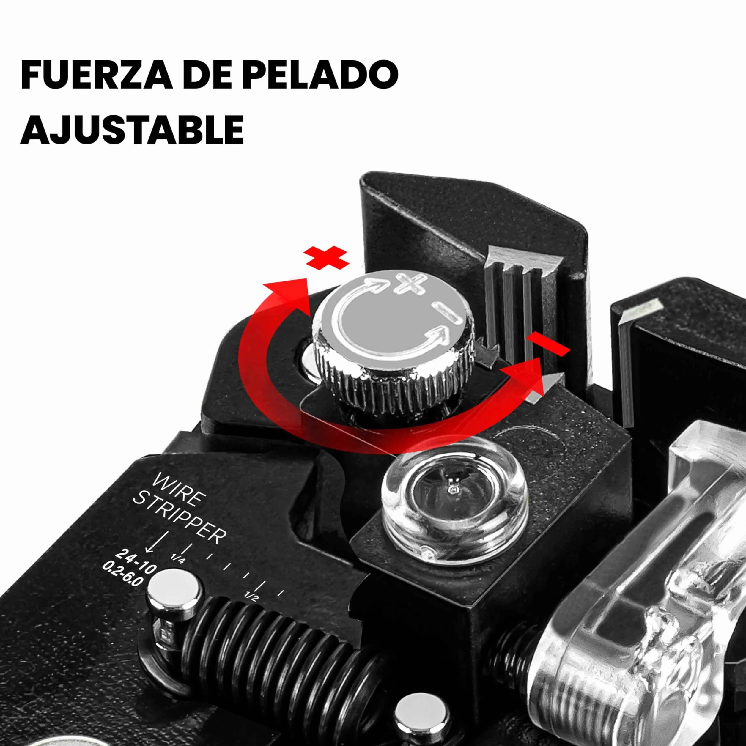KAIWEETS Alicates Pelacables Automatico, 3 en 1 Pelacables Electricista Profesional Combinados con Cortar, Pelar y Prensar los Terminales, Herramientas Electricista para Pelar Cables
