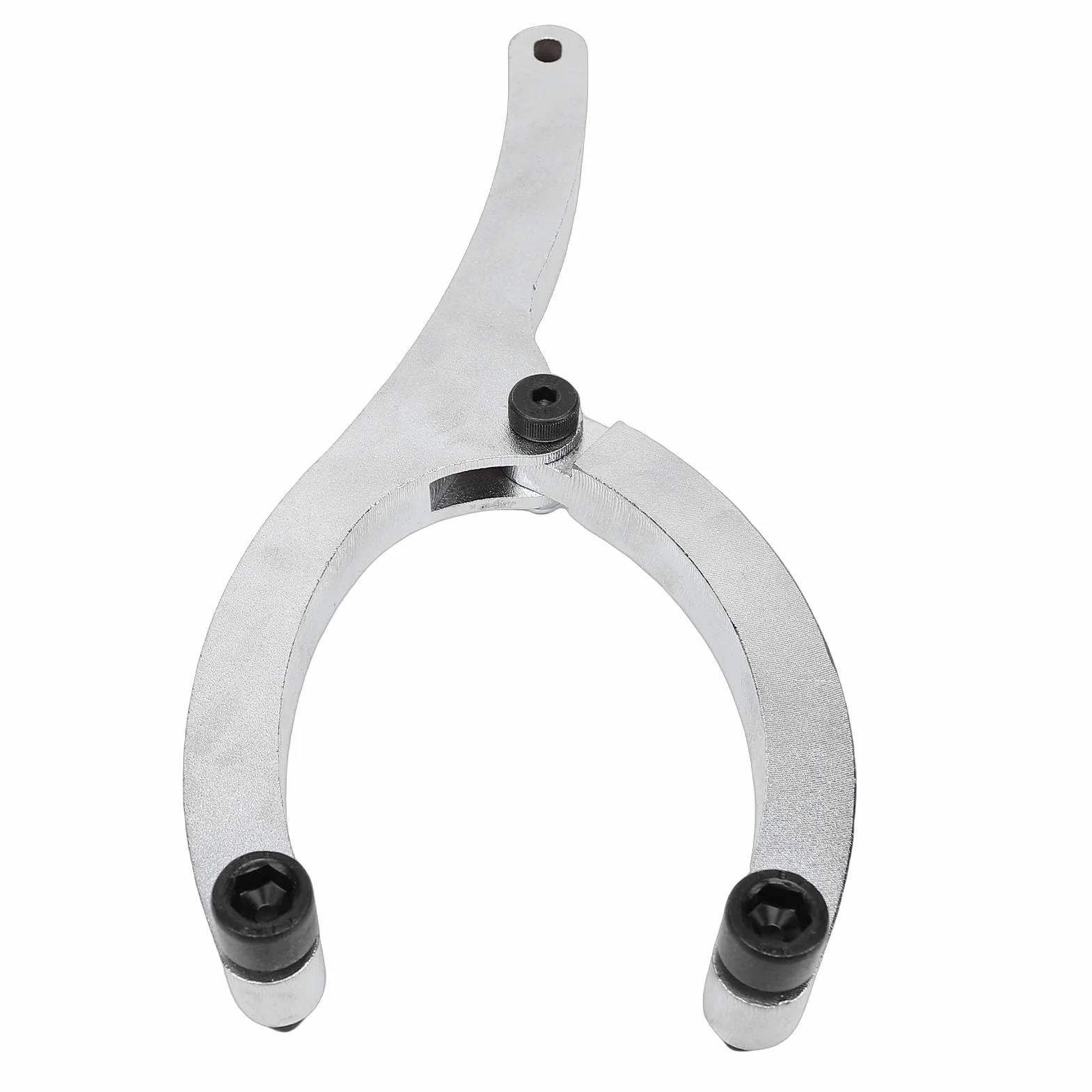 FTVOGUE Llave para Tuercas de Prensaestopas, Llave Ajustable de 11 Pulgadas para Sellos de Aceite de Alta Resistencia con para Cilindros Hidráulicos, Incluye 2 Pasadores M4, 2 Pasadores