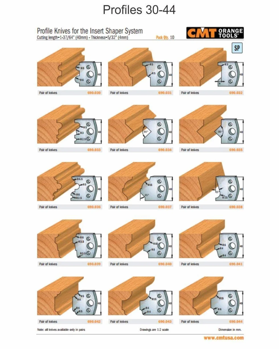 CMT ORANGE TOOLS 690.095 - PAR DE CUCHILLAS SP 40x4mm