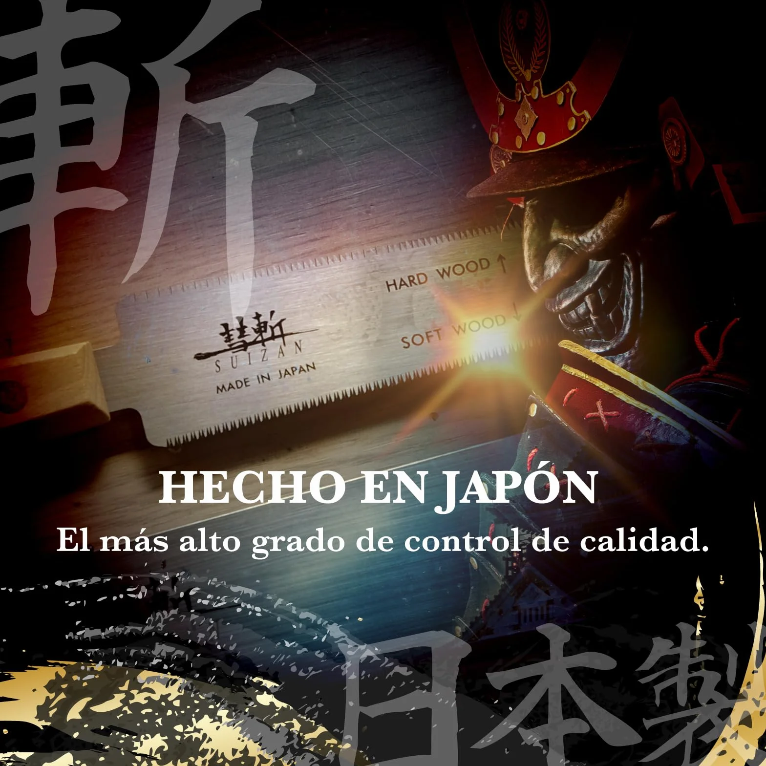 SUIZAN Sierra japonesa de corte al ras 120mm - Ryoba Serrucho de mano doble filo profesional Herramientas carpinteria madera