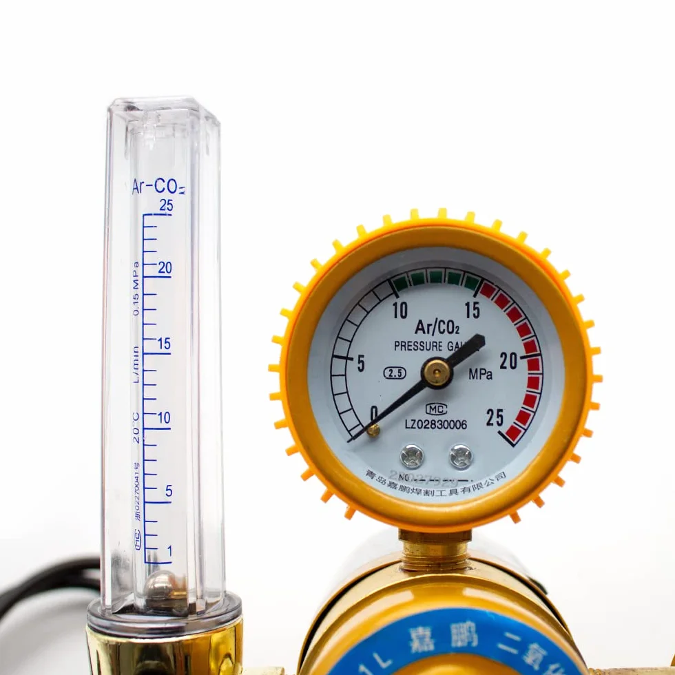Regulador de Presión de CO2 de 36/220V, Reductor de Presión de Dióxido de Carbono, Medidor de Presión Calentado, Caudalímetro Para Soldadura Mig/tig (220V)