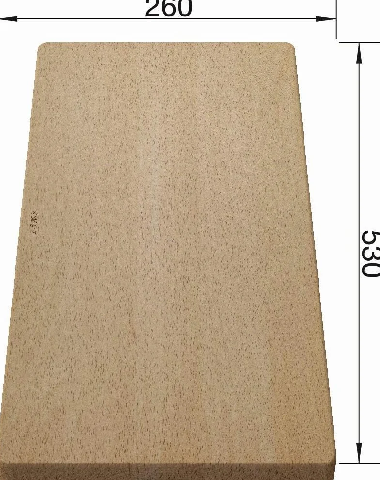 BLANCO 218313 Tabla de cortar de madera de haya maciza, a juego con el fregadero, accesorios para el fregadero, madera de haya, 546 x 266 x 34 mm