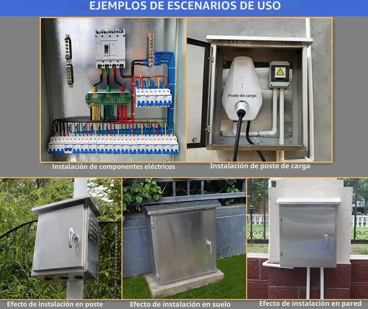 Caja Estanca Exterior Electrica de Acero Inoxidable, Caja Cuadro Electrico Superficie, Montaje en la Pared, Distribucion Electrica Armario, Incluye Cerradura (400x300x180 mm)