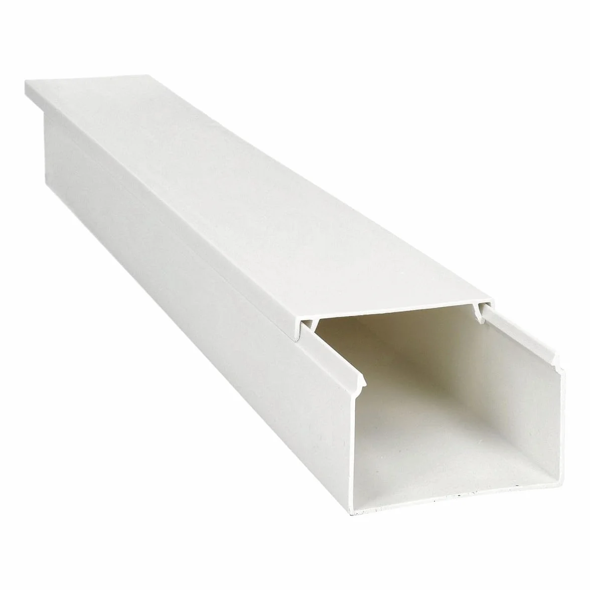 Jandei - Pack x10 Canaleta Blanca para Cables PVC. Organización y Protección del Cableado 1 Metro Longitud (40x60mm)