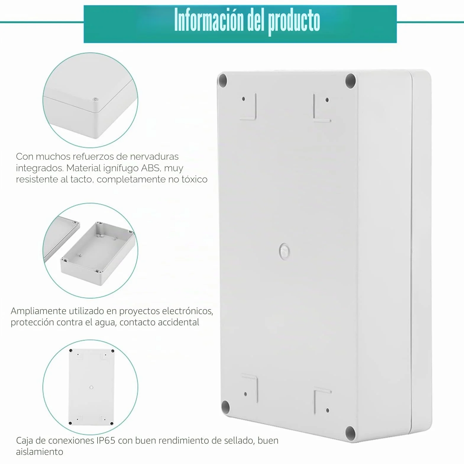 Caja Estanca ABS IP65 158 x 90 x 60mm Carcasa Proyecto Eléctrico