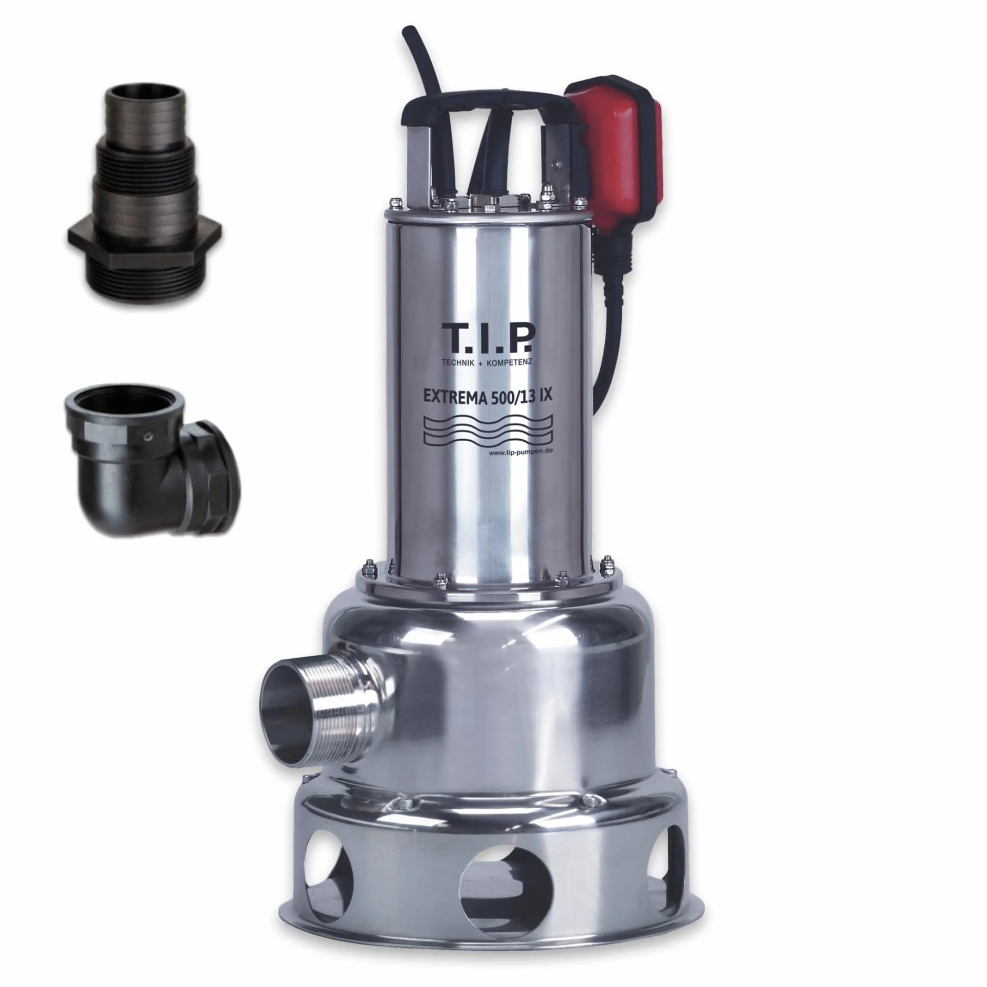 T.I.P. 30171 Bomba sumergible para aguas residuales Extrema 500/13 PRO de acero inoxidable 30 000 l/h