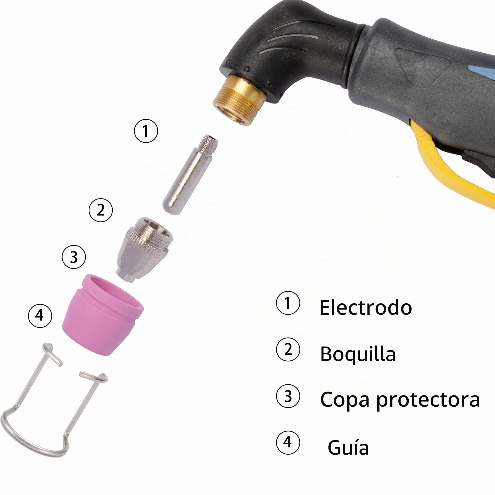 Pistola de soplete de corte por plasma de aire manual AG60 SG55 WSD-60 4 m/13.2 pies Compatible con AG-60 SG55 WSD60