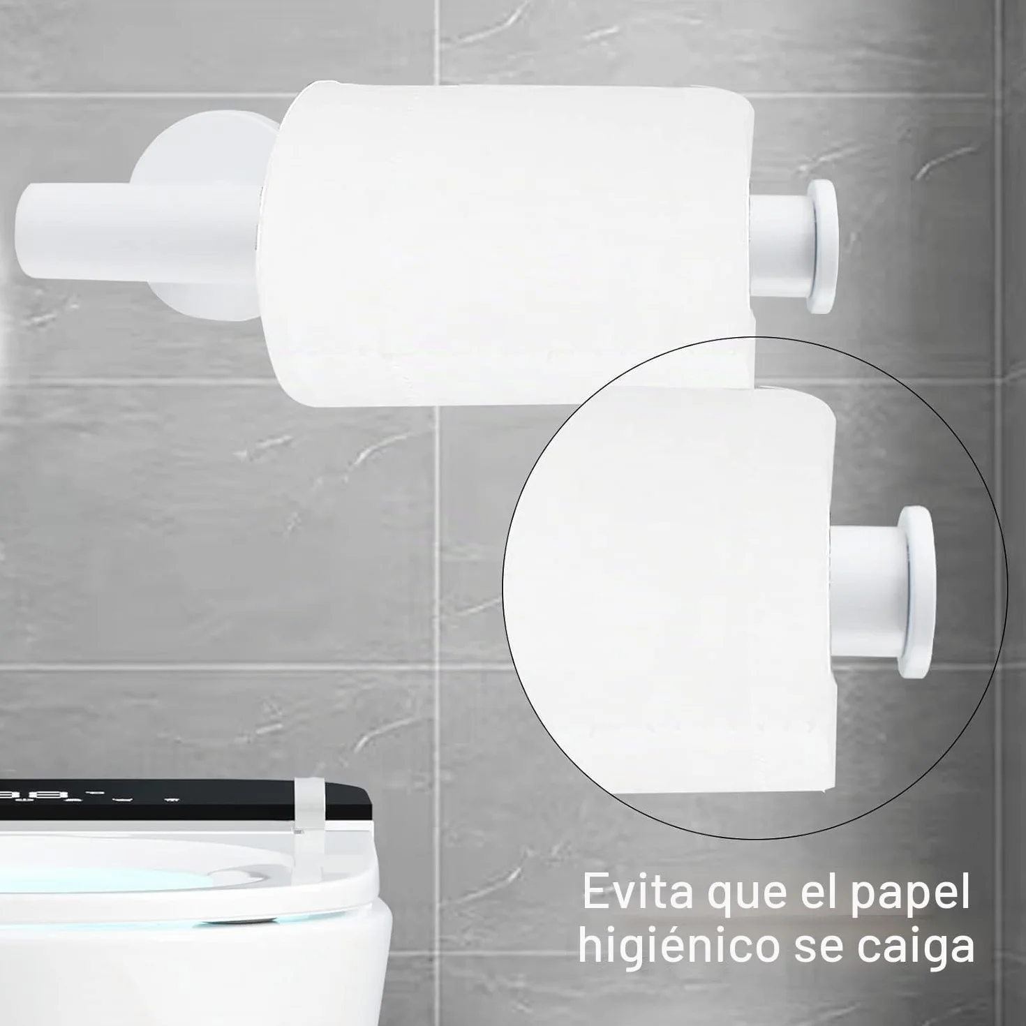 YUET Toallero, juego de accesorios de baño de 3 piezas, juego de hardware de acero inoxidable, montaje en pared, barra de toalla de baño + portarrollos de papel higiénico + toalla, gancho para